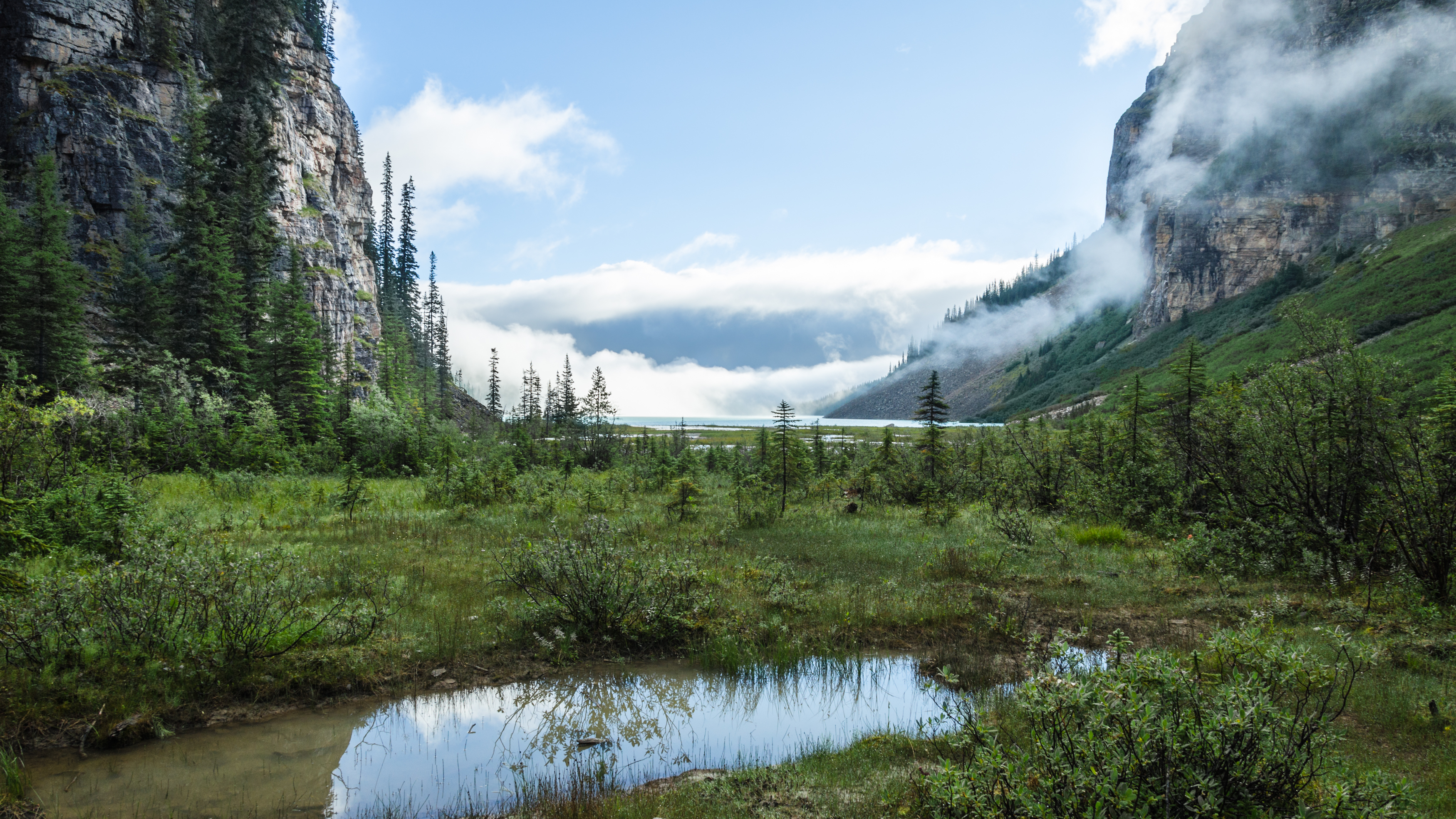 Südwestende des Lake Louise