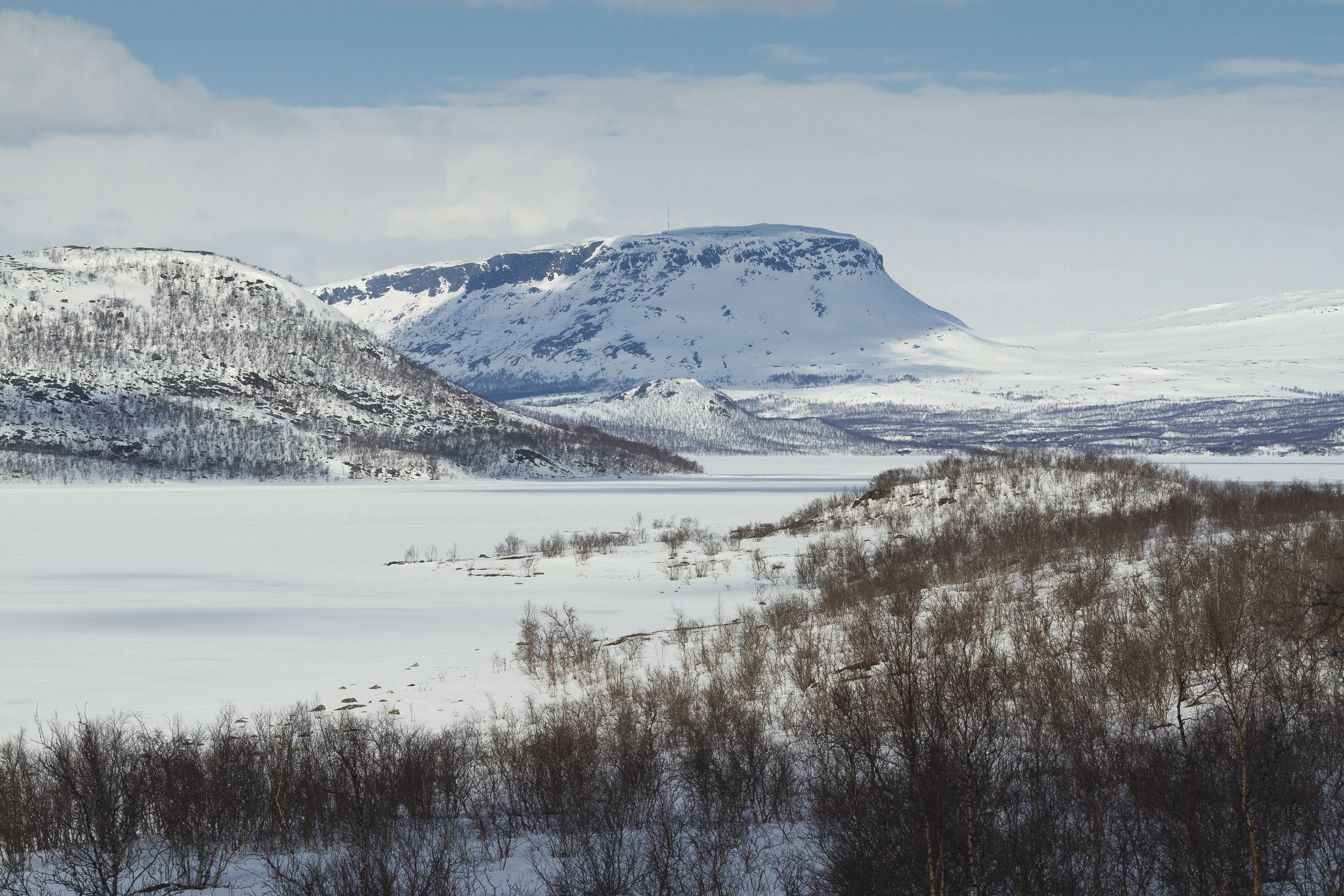 Saana over Ala-Kilpisjärvi, Lapland, Finland, 2015 April