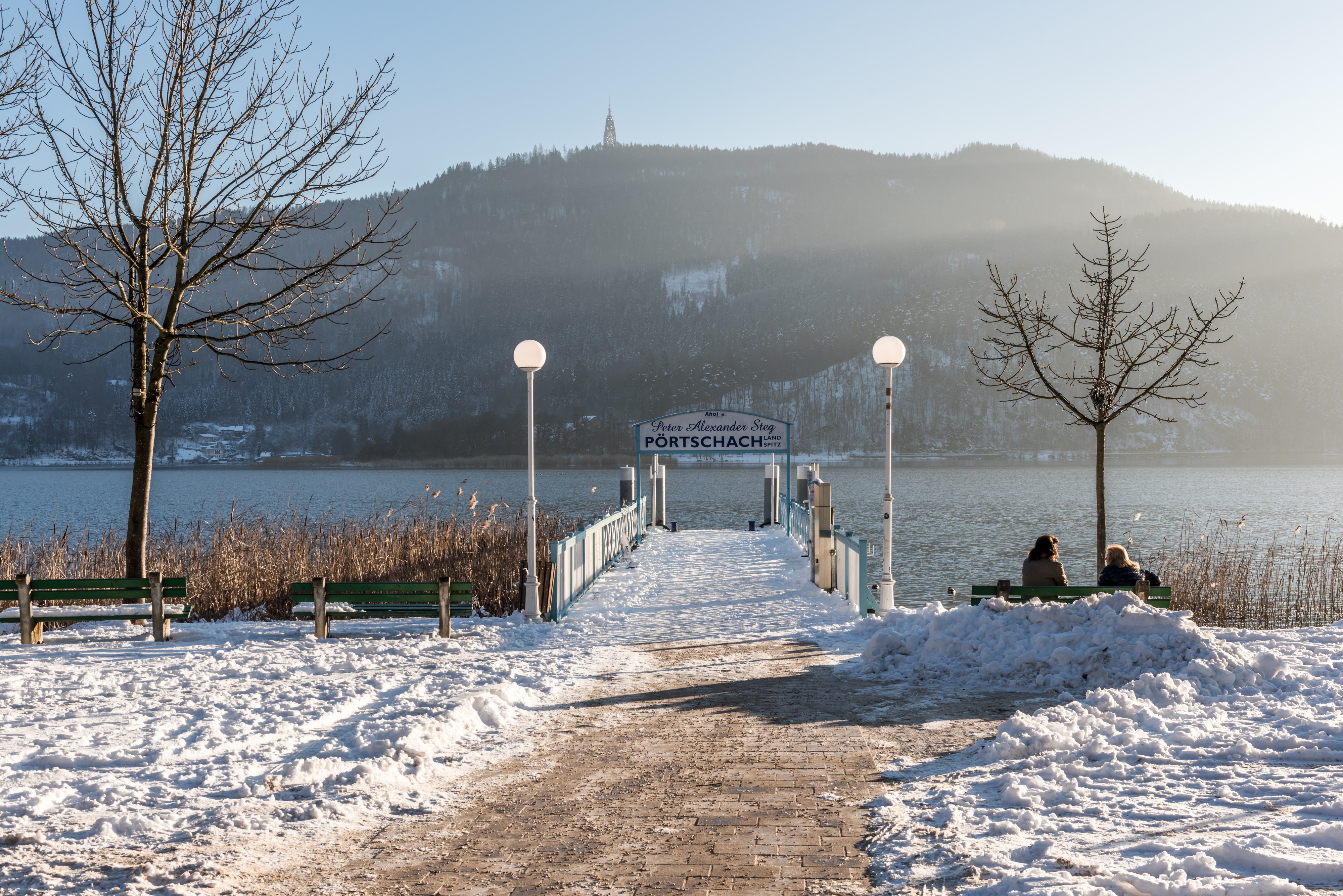 Poertschach Halbinselpromenade Landspitz Schiffsanlegestelle 21012017 6203