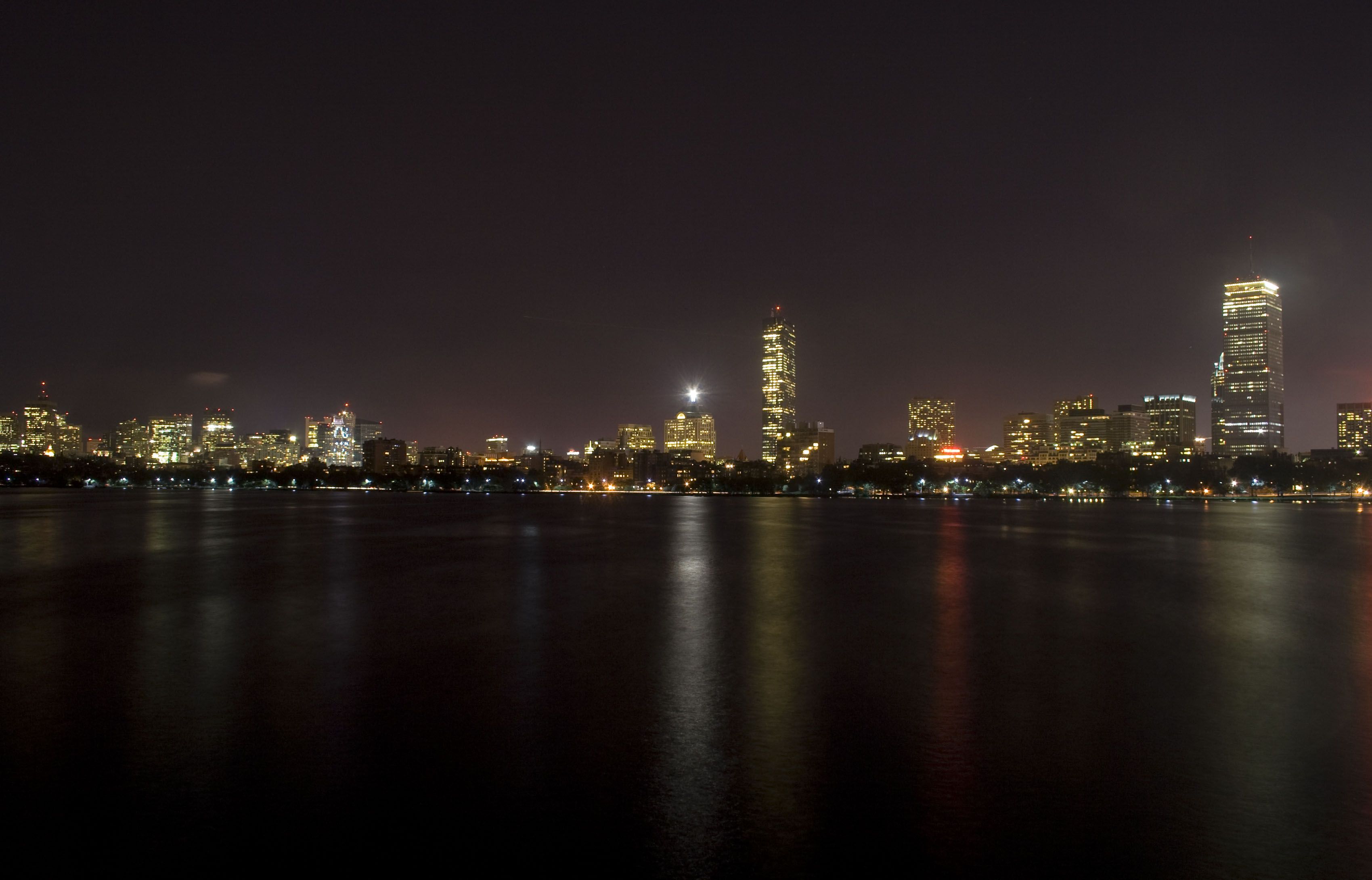 View of Boston at night