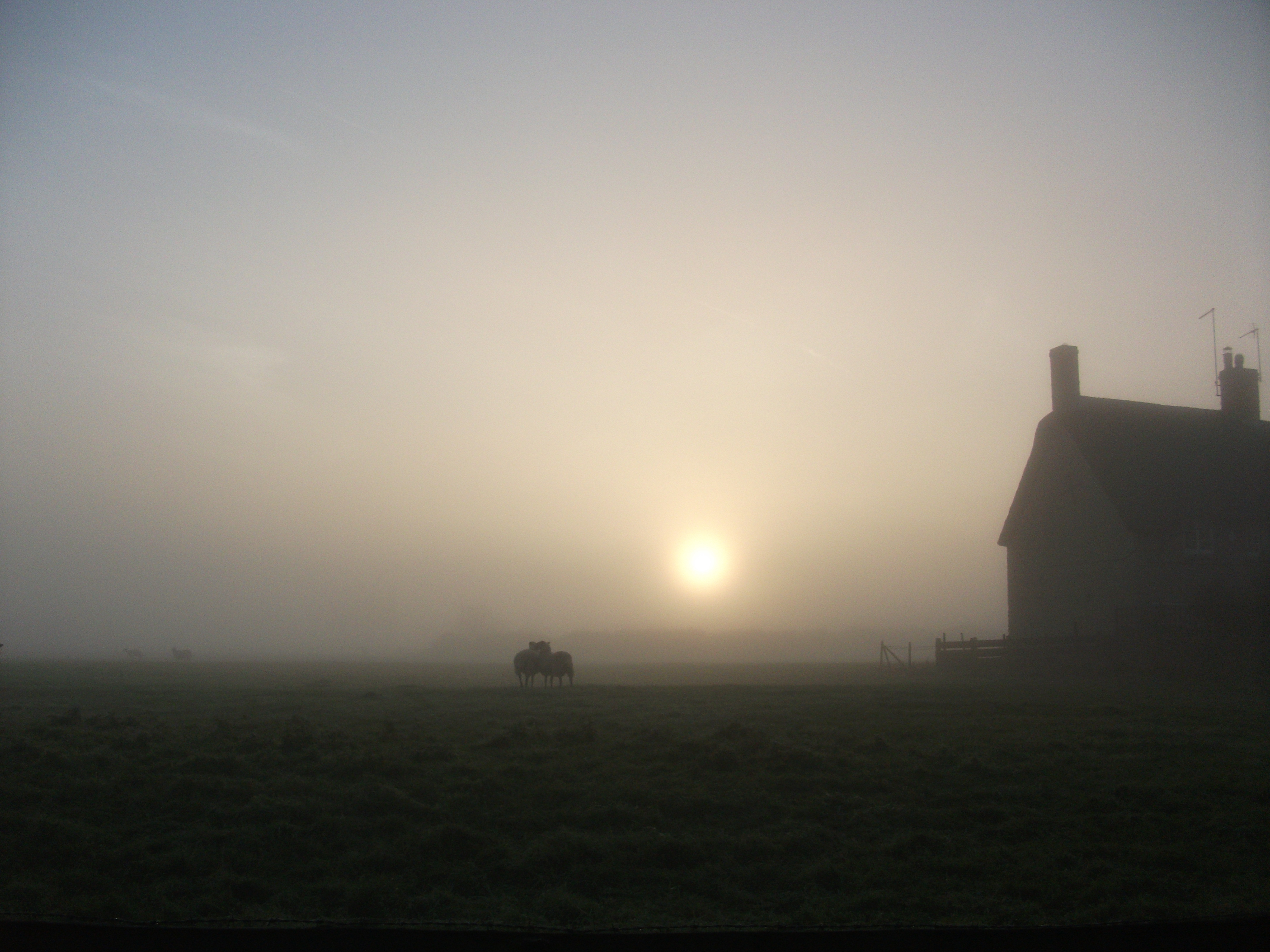 Grendon in an early morning mist