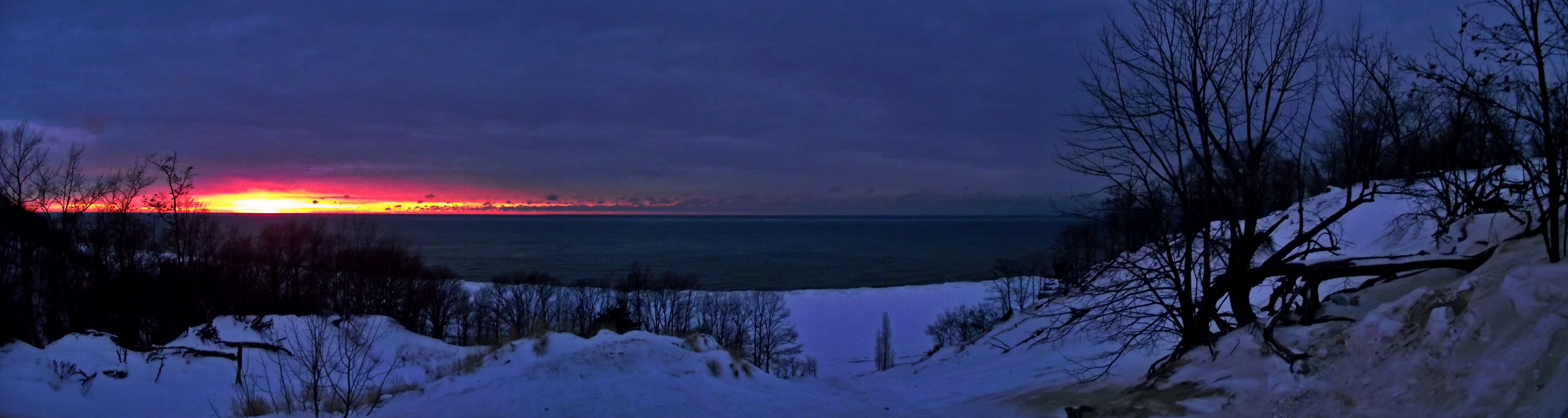 Lake Michigan shore, winter