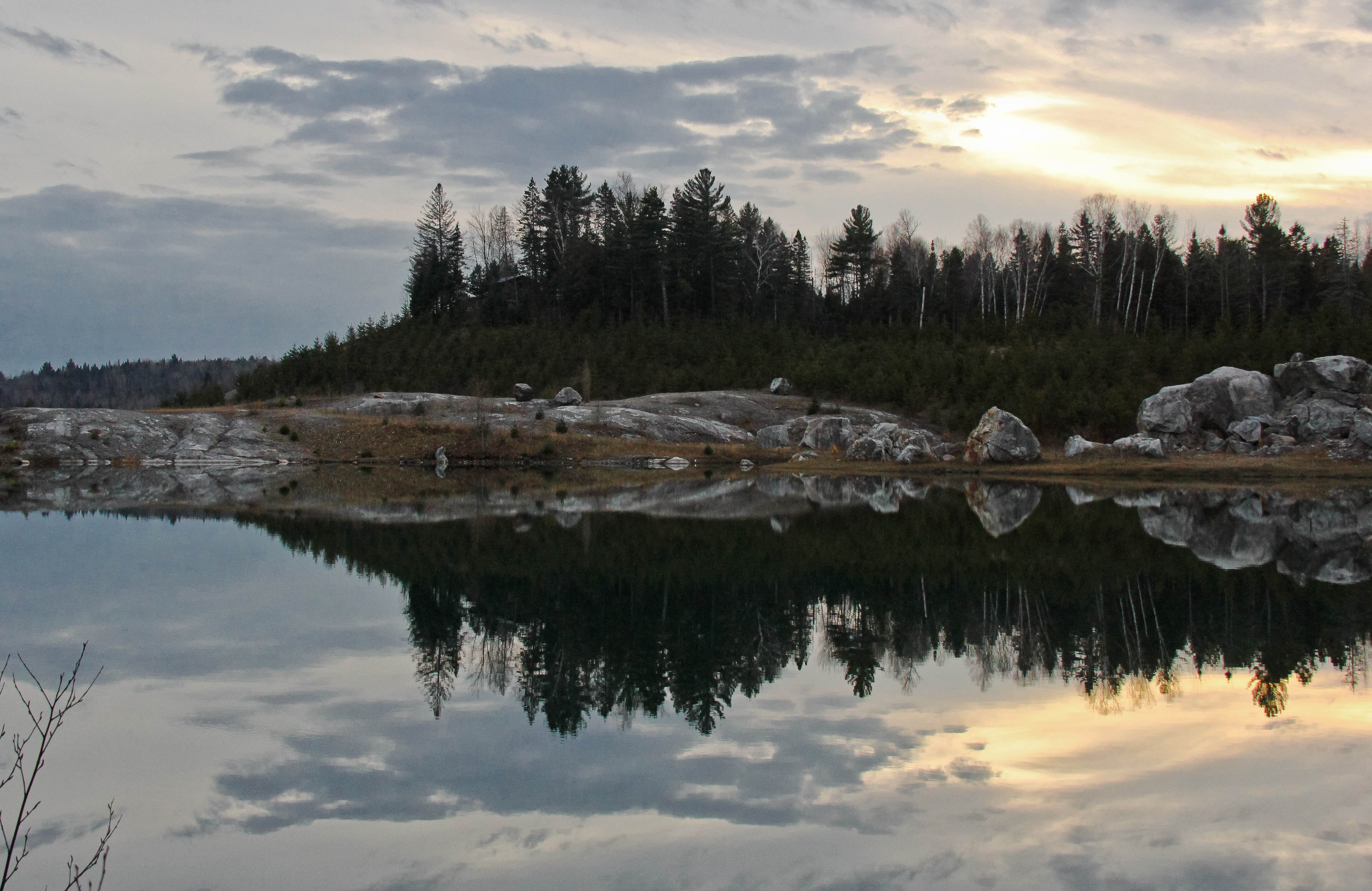 Laurentians, Late November Afternoon (11830757764)
