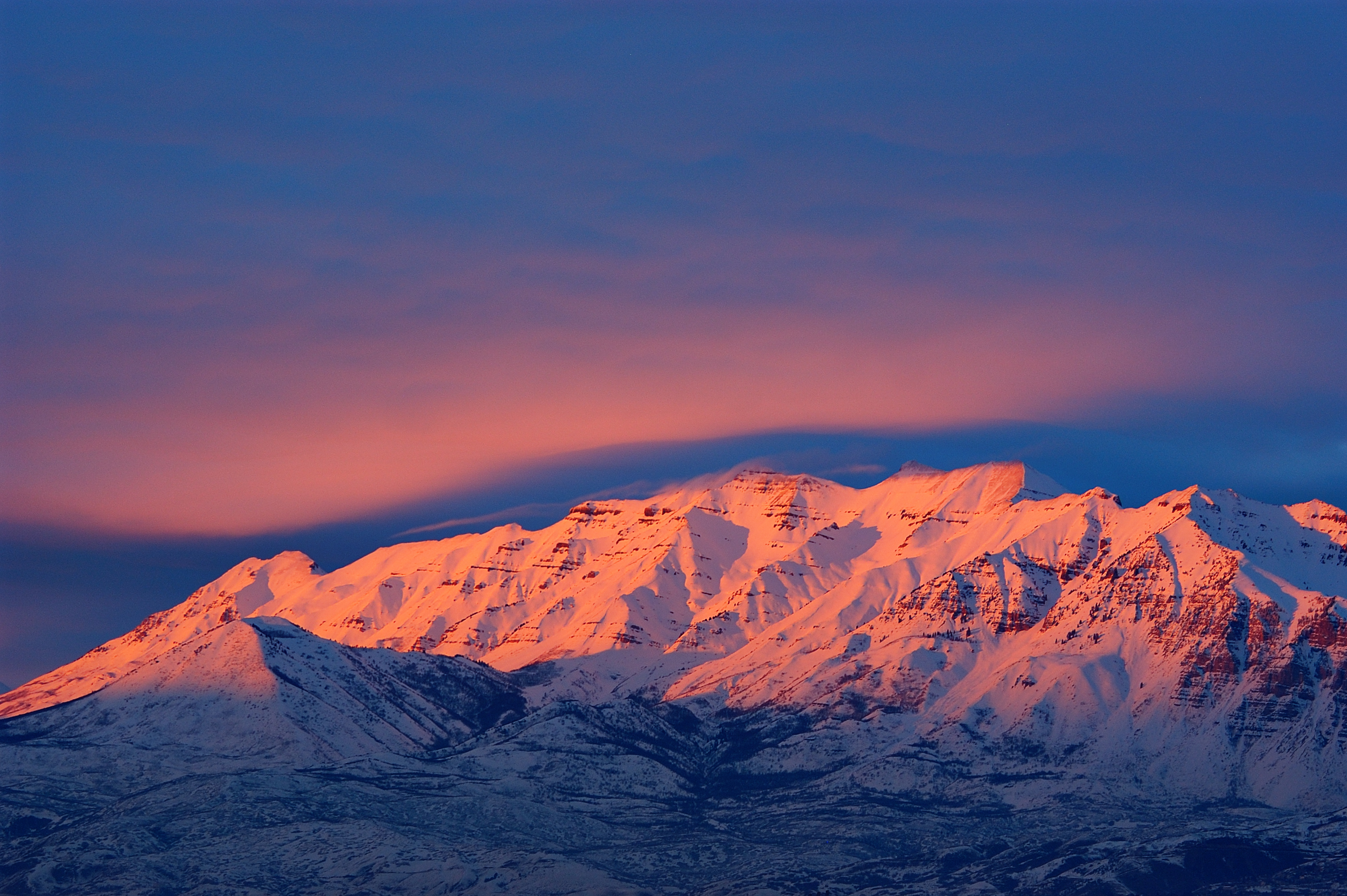 Mount Timpanogos at sunset
