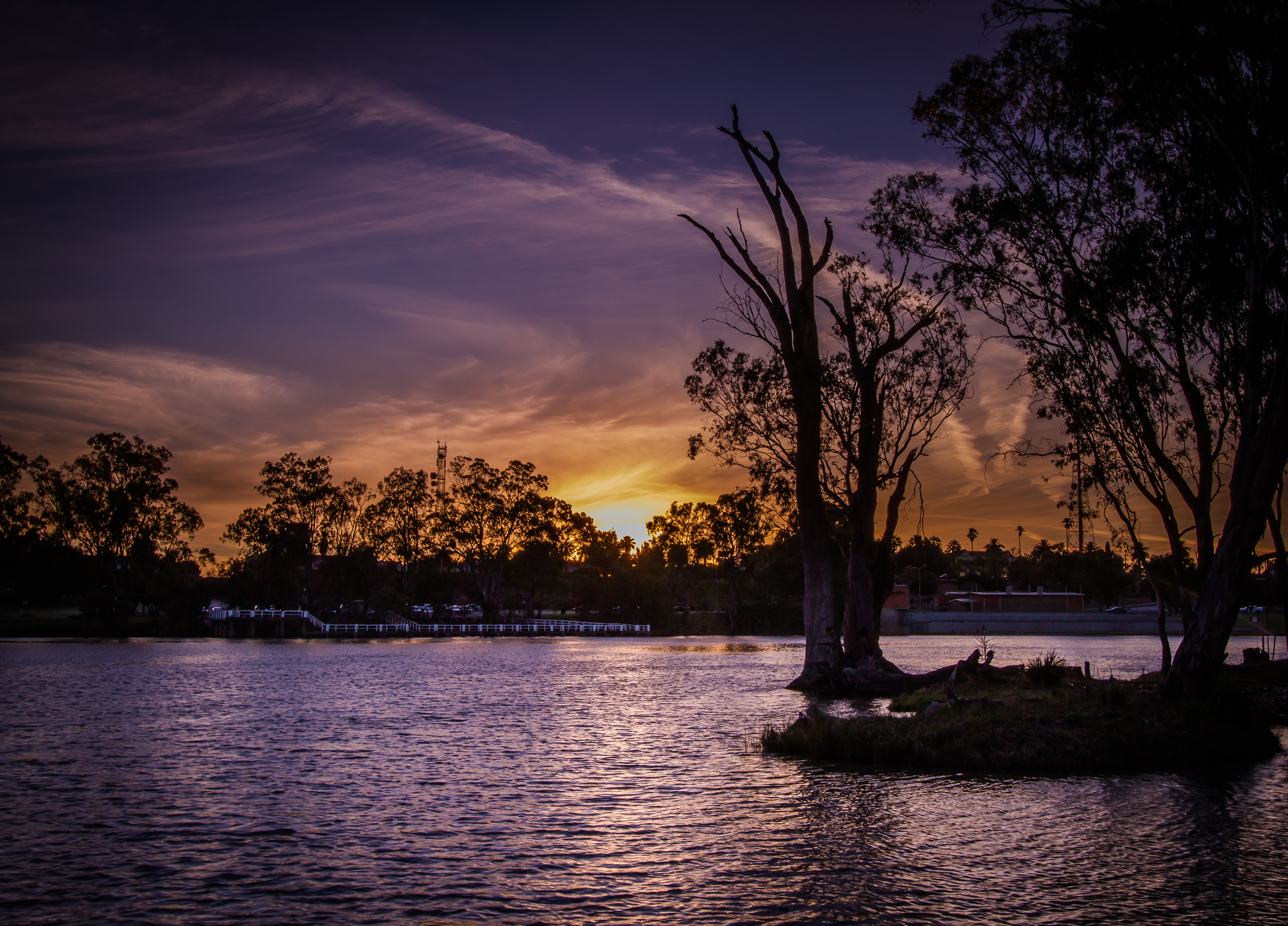 Murray River Sunset - Mildura Victoria - South Australia
