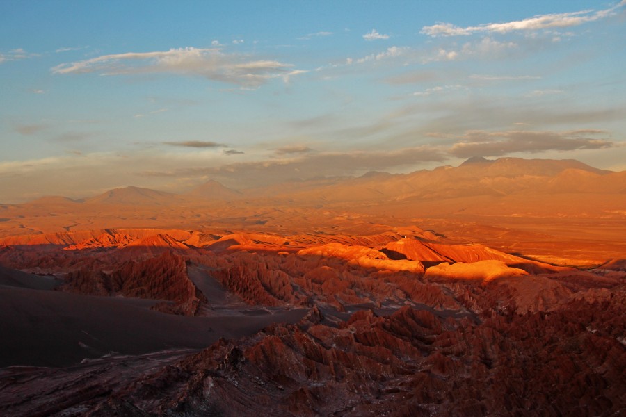 Atardecer en Valle de la Muerte, Atacama, Chile