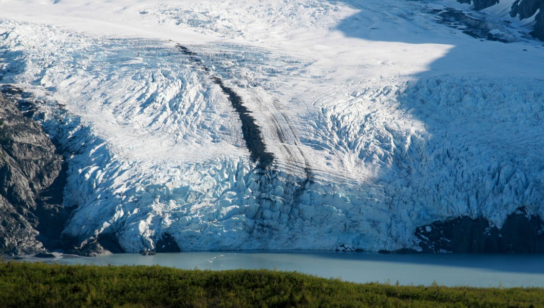 Close-up of Portage Glacier