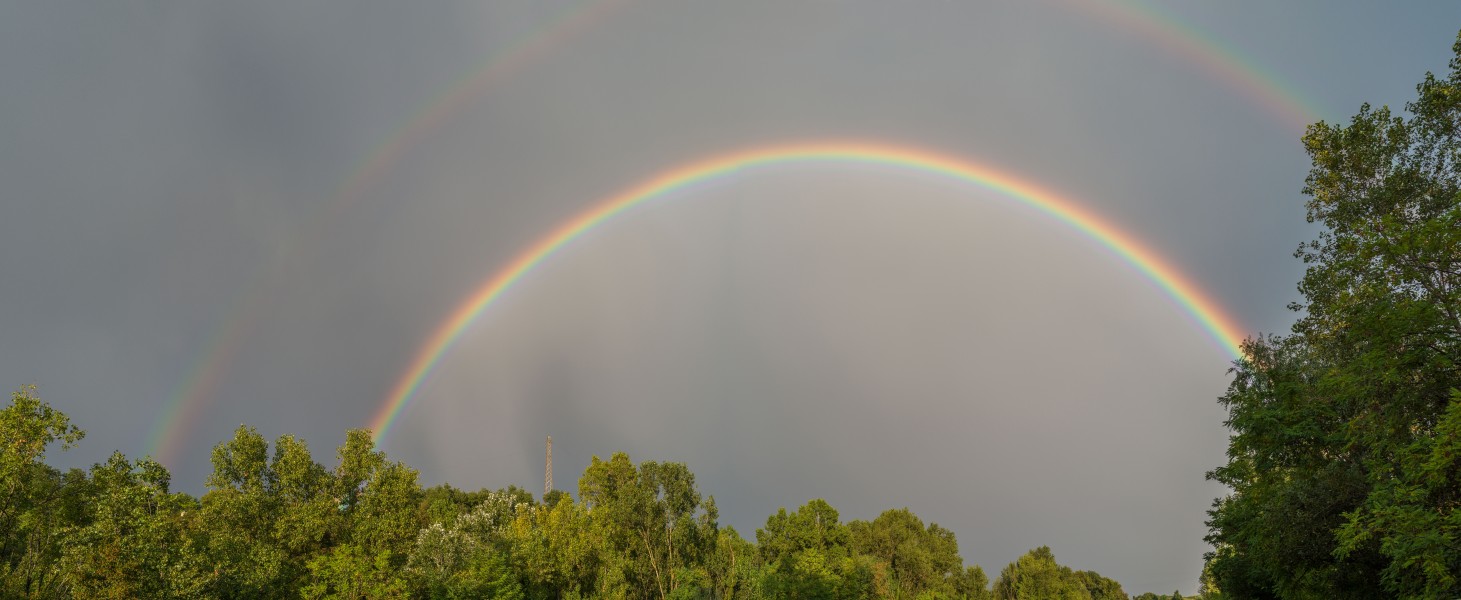 Double Rainbow near Verona Italy