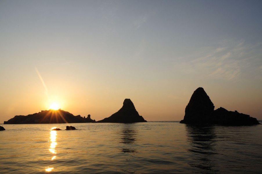 Islands of the Cyclops at Dawn Sicily Italy2 - Creative Commons by gnuckx
