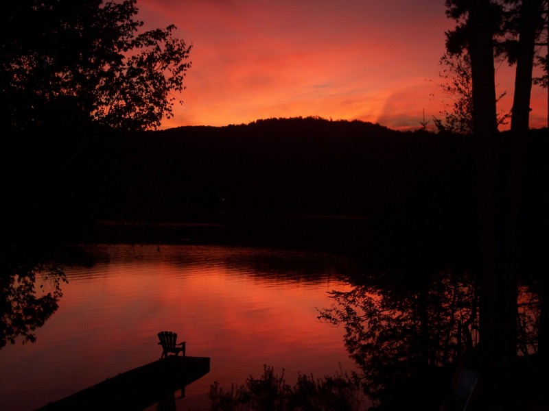 Lake Lovering Quebec sunrise