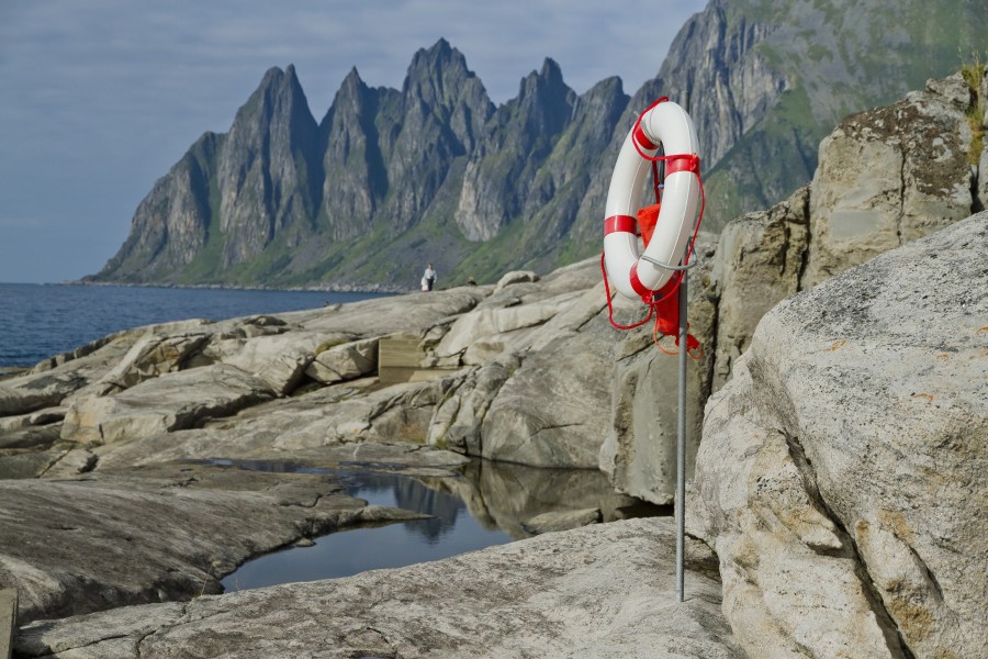 Life-buoy in Tungeneset, Senja, Troms, Norway, 2014 August