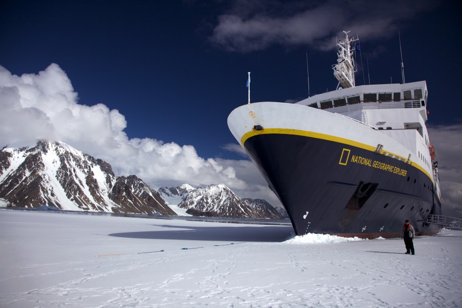 National Geographic Explorer in fast ice, Antarctica - edit 1