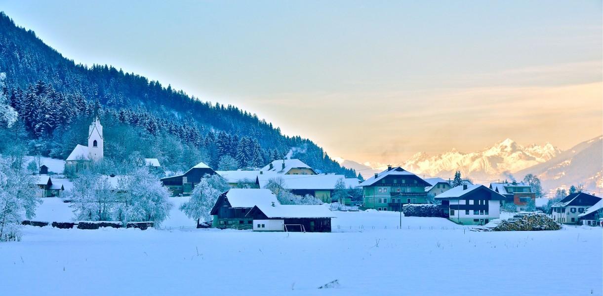 Steinfeld Gajach mit Lienzer Dolomiten im Hintergrund 23012011 243