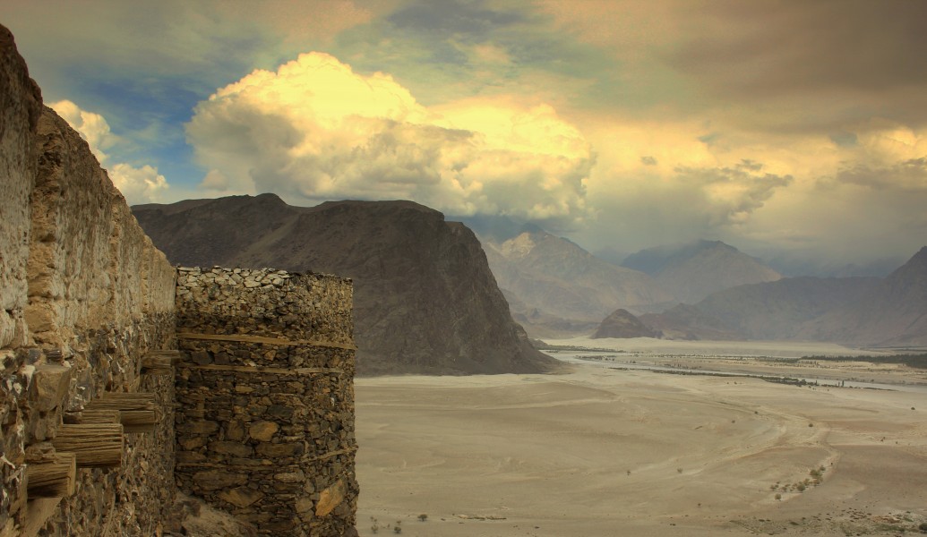 View from Skardu Fort towards River Indus