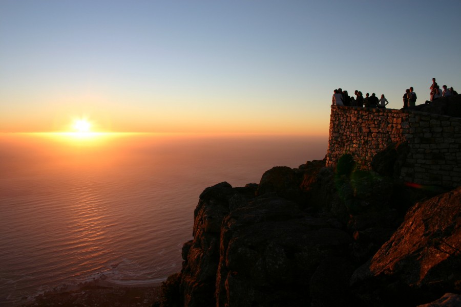 Waiting Sunset Table Mountain Cape Town South Africa Luca Galuzzi 2004