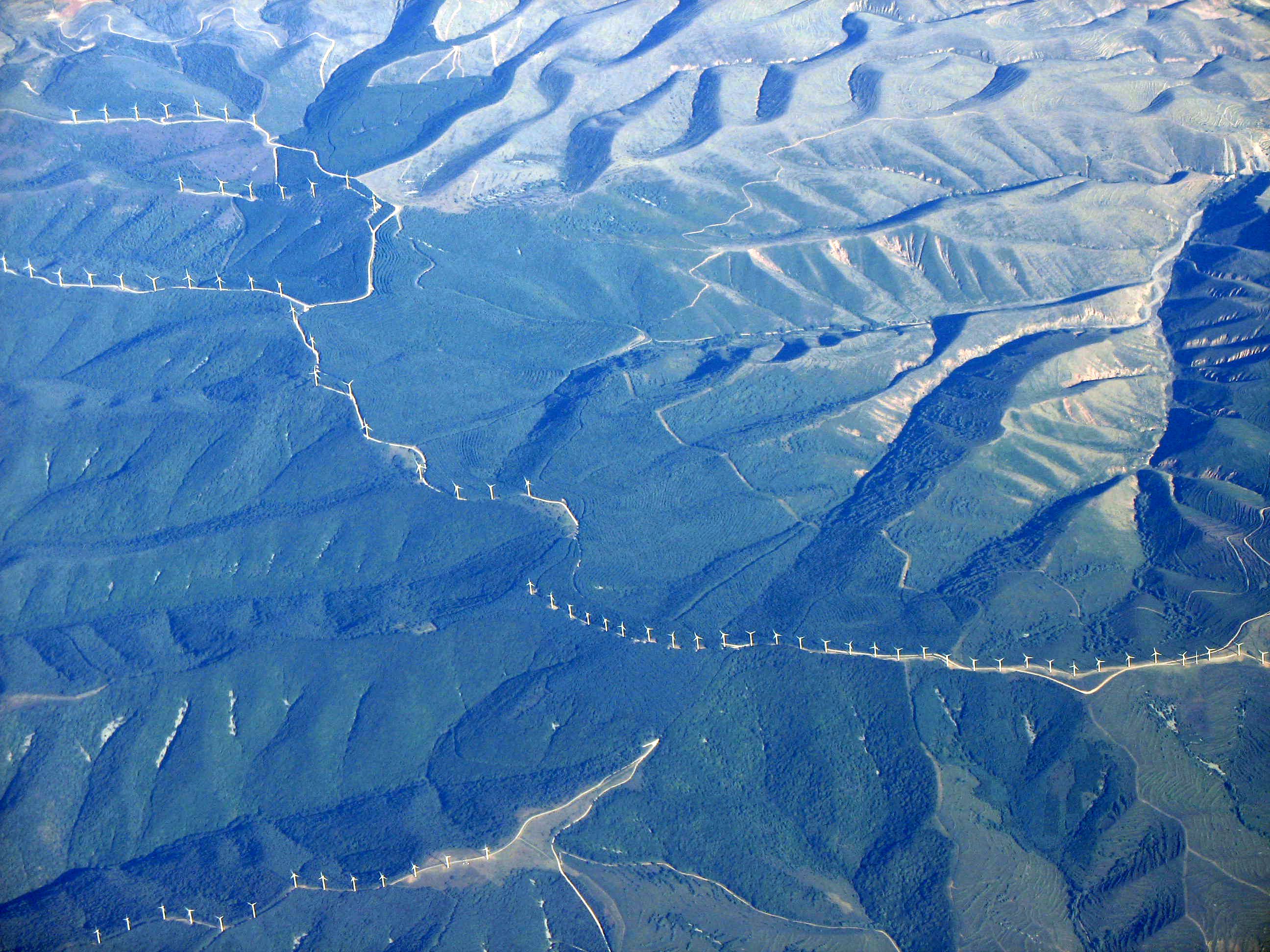picture of Spain taken from a plane