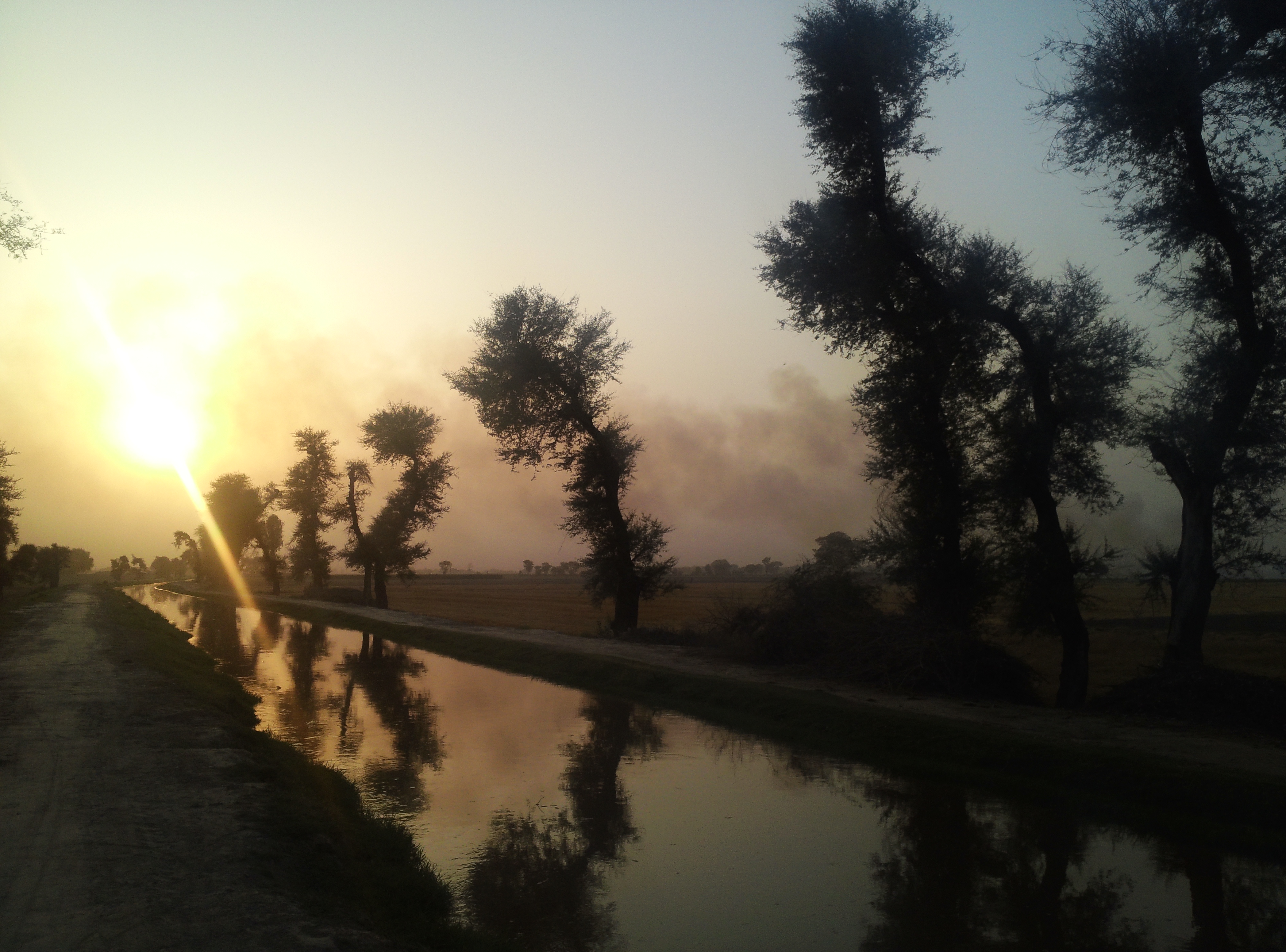 SUN set in village