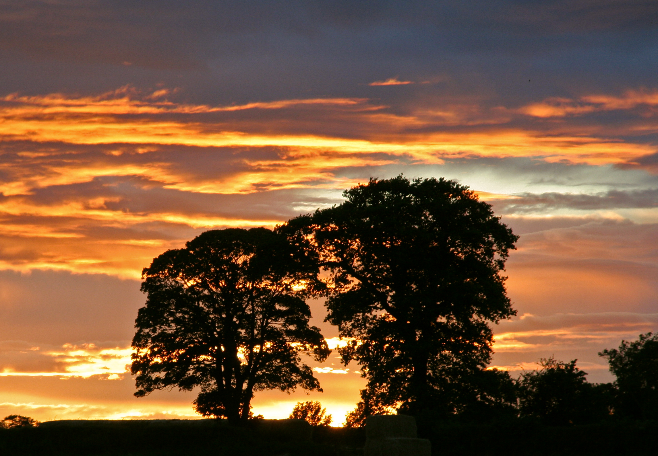 sunset seen near Christon Bank