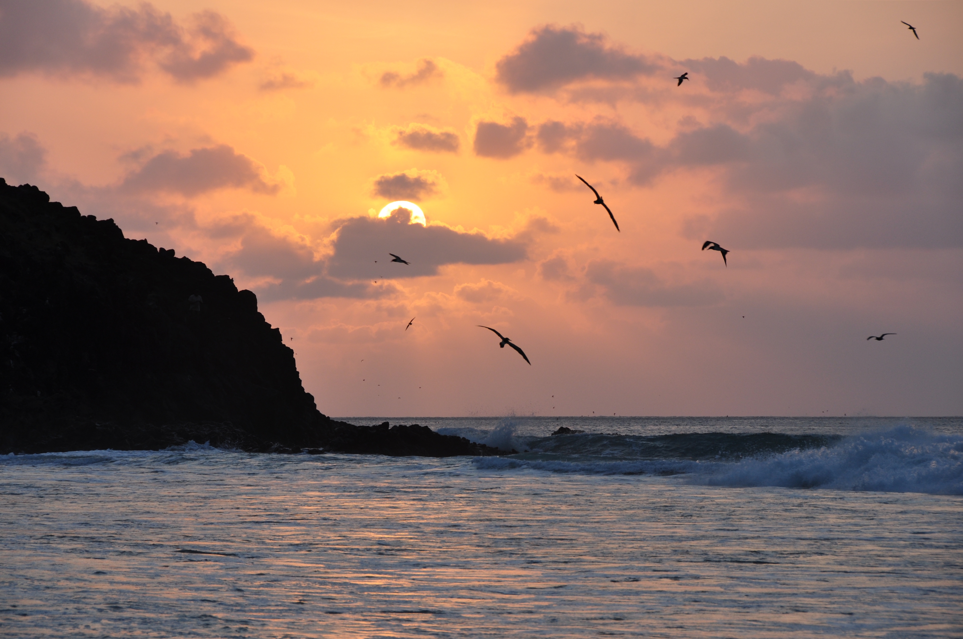 Sunset at Noronhas' beach