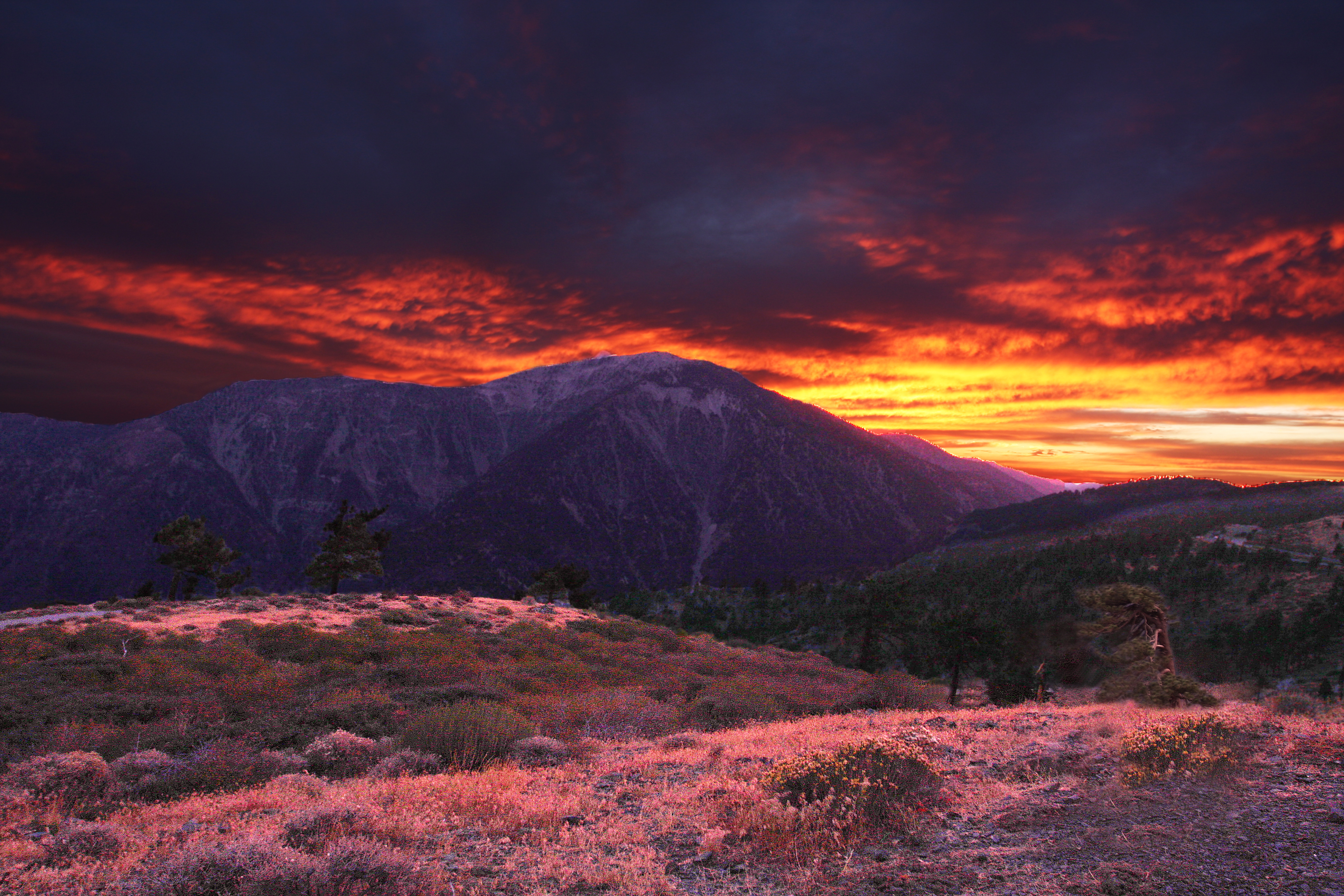 Sunset in the San Gabriel Mountains (8017623111)