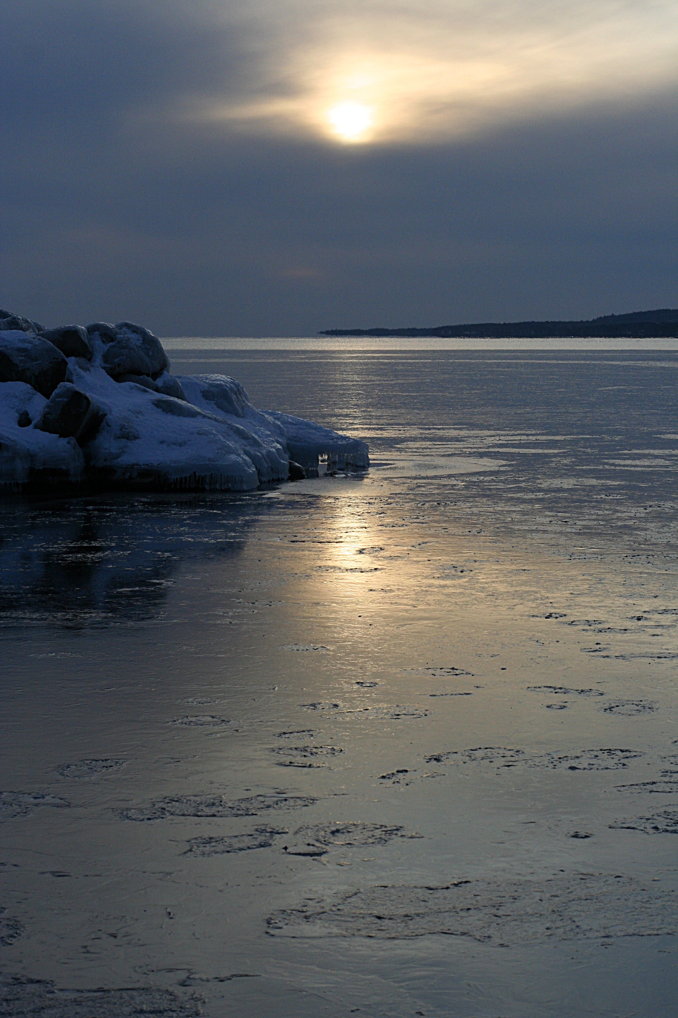 Sunset in winter