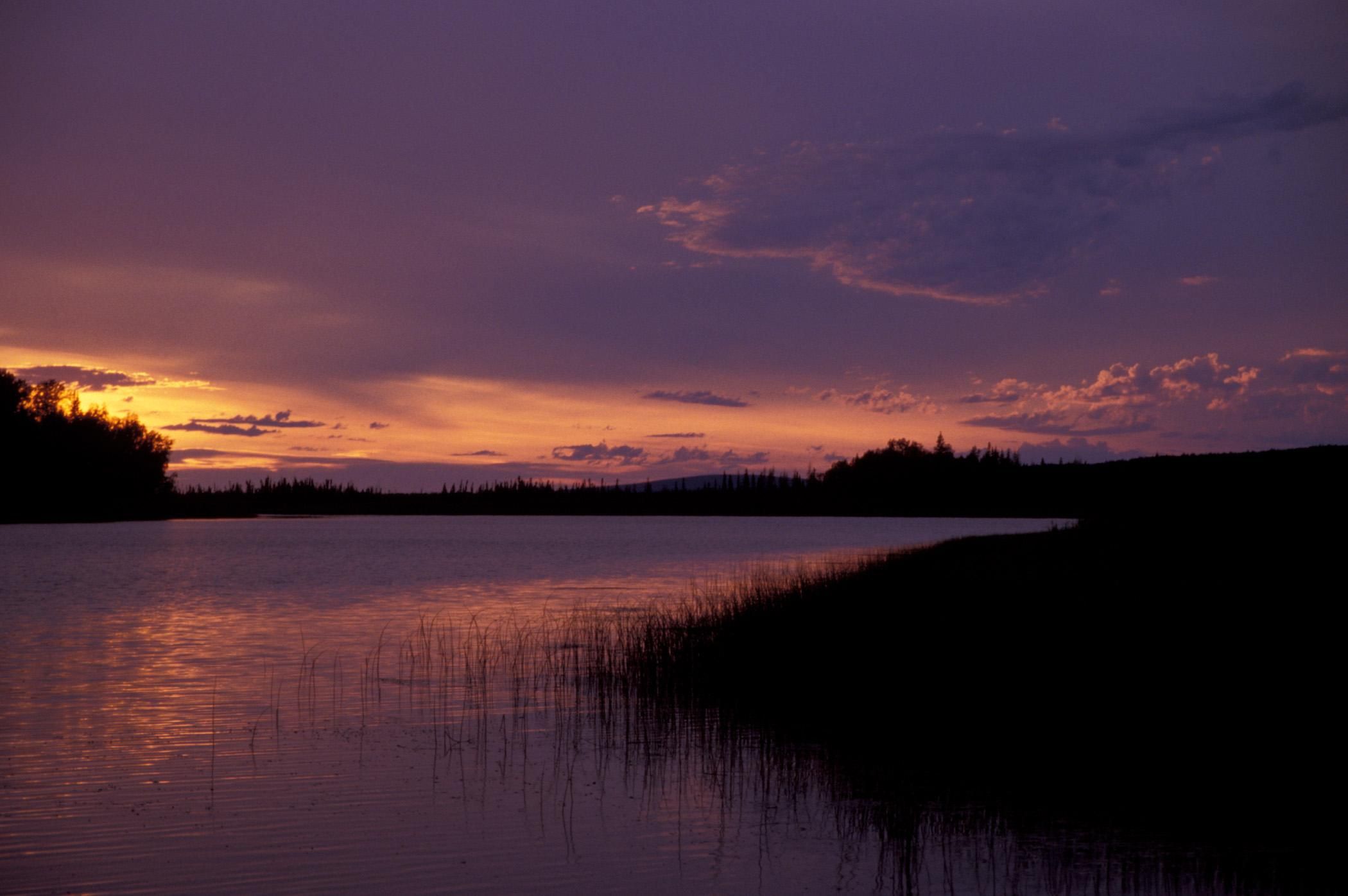 Sunset on the innoko national wildlife refuge