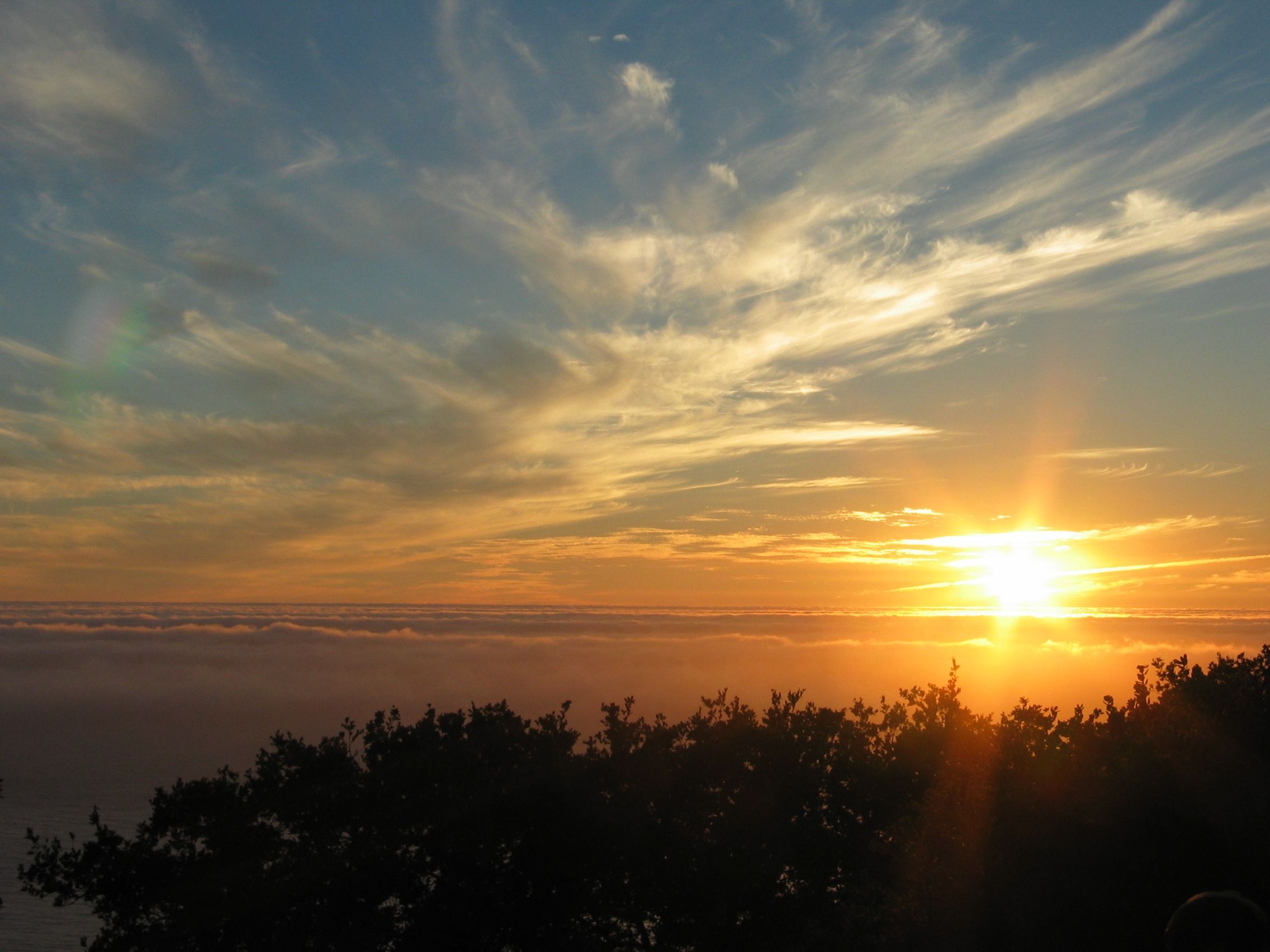 Sunset over the ocean