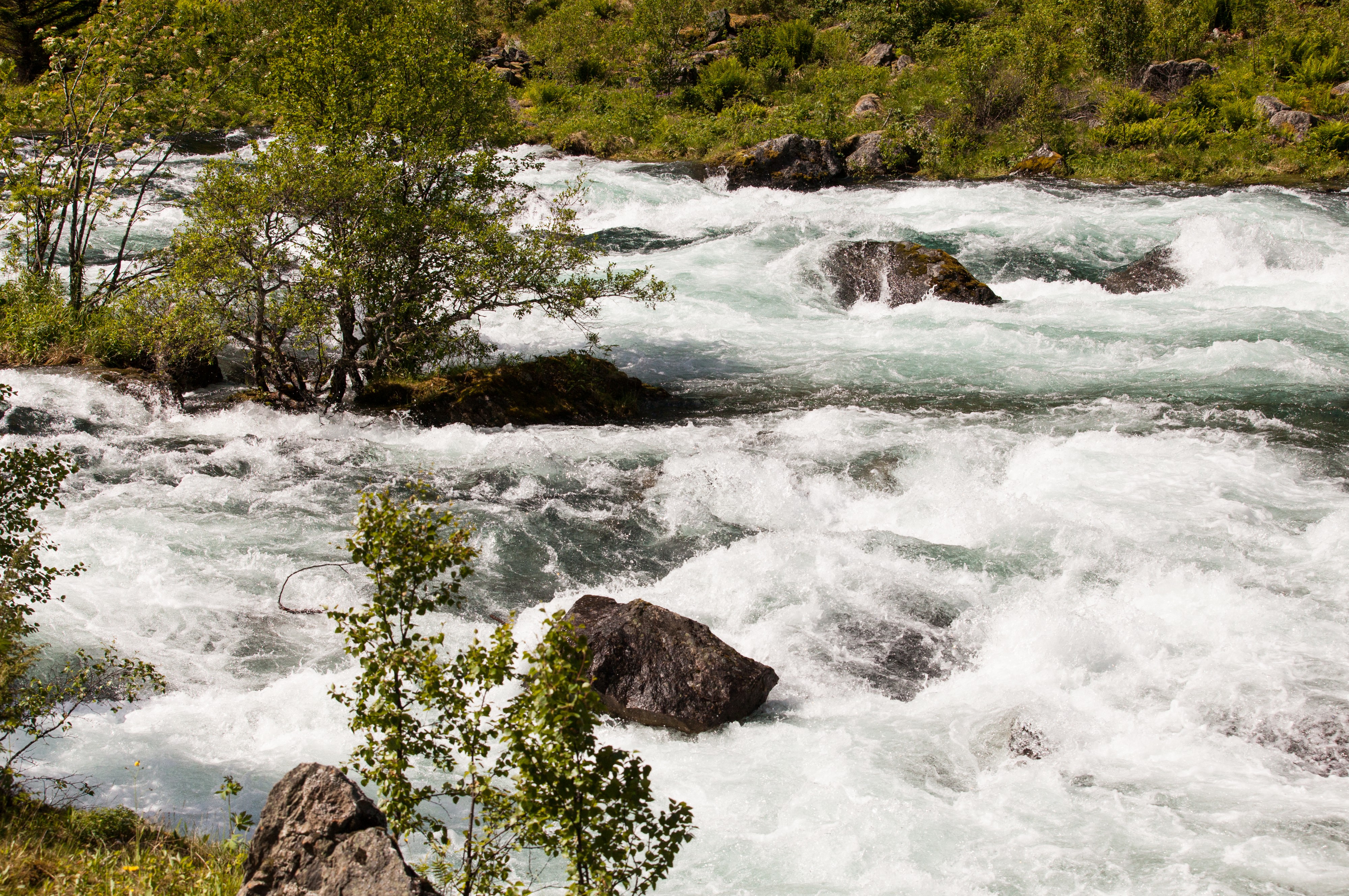 a river in Norway seen from a Flåm line train open window, near Flåm, June 2014, picture 26