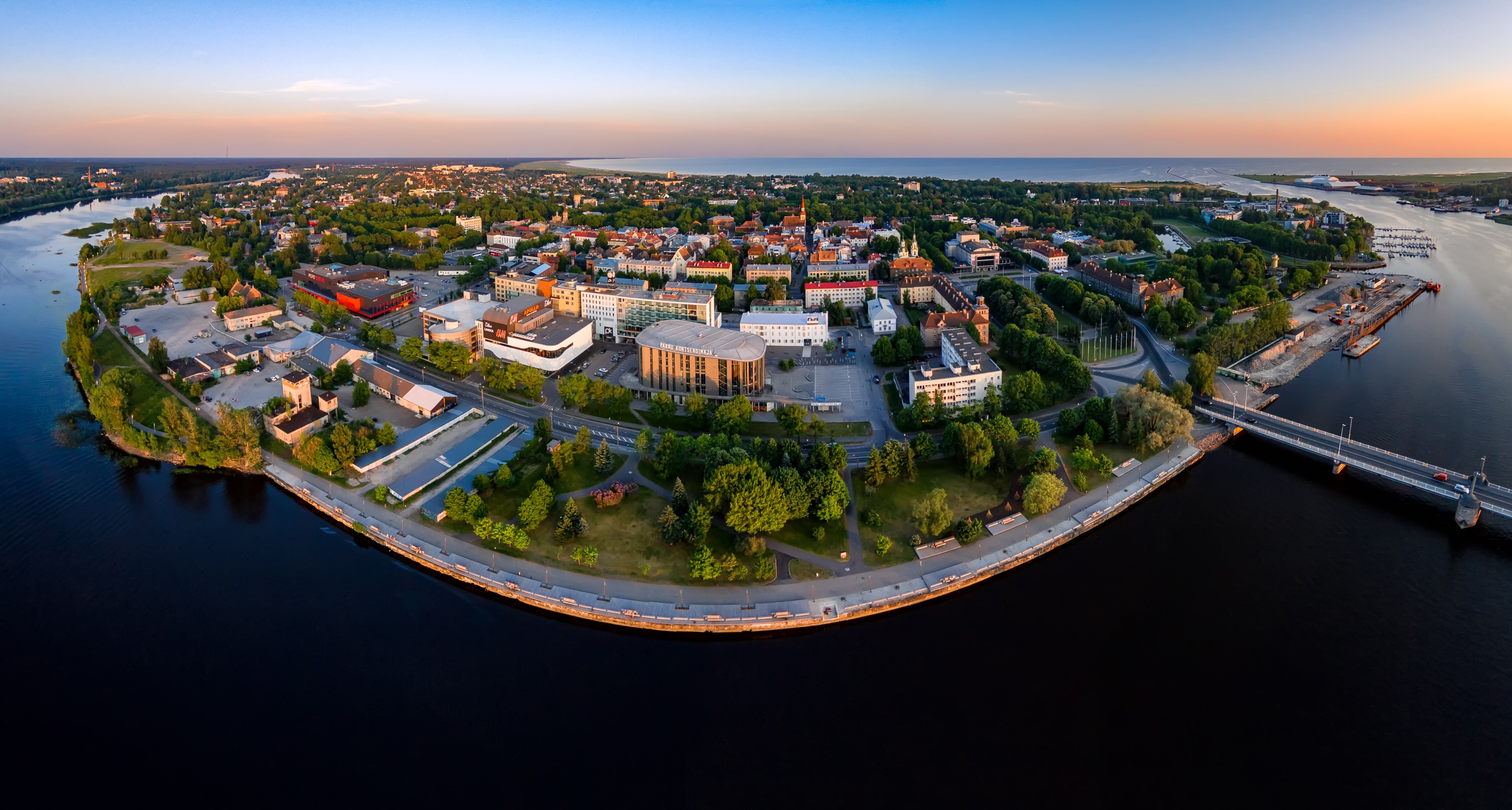 Pärnu kesklinn - Aerial photo of Pärnu in Estonia (2)