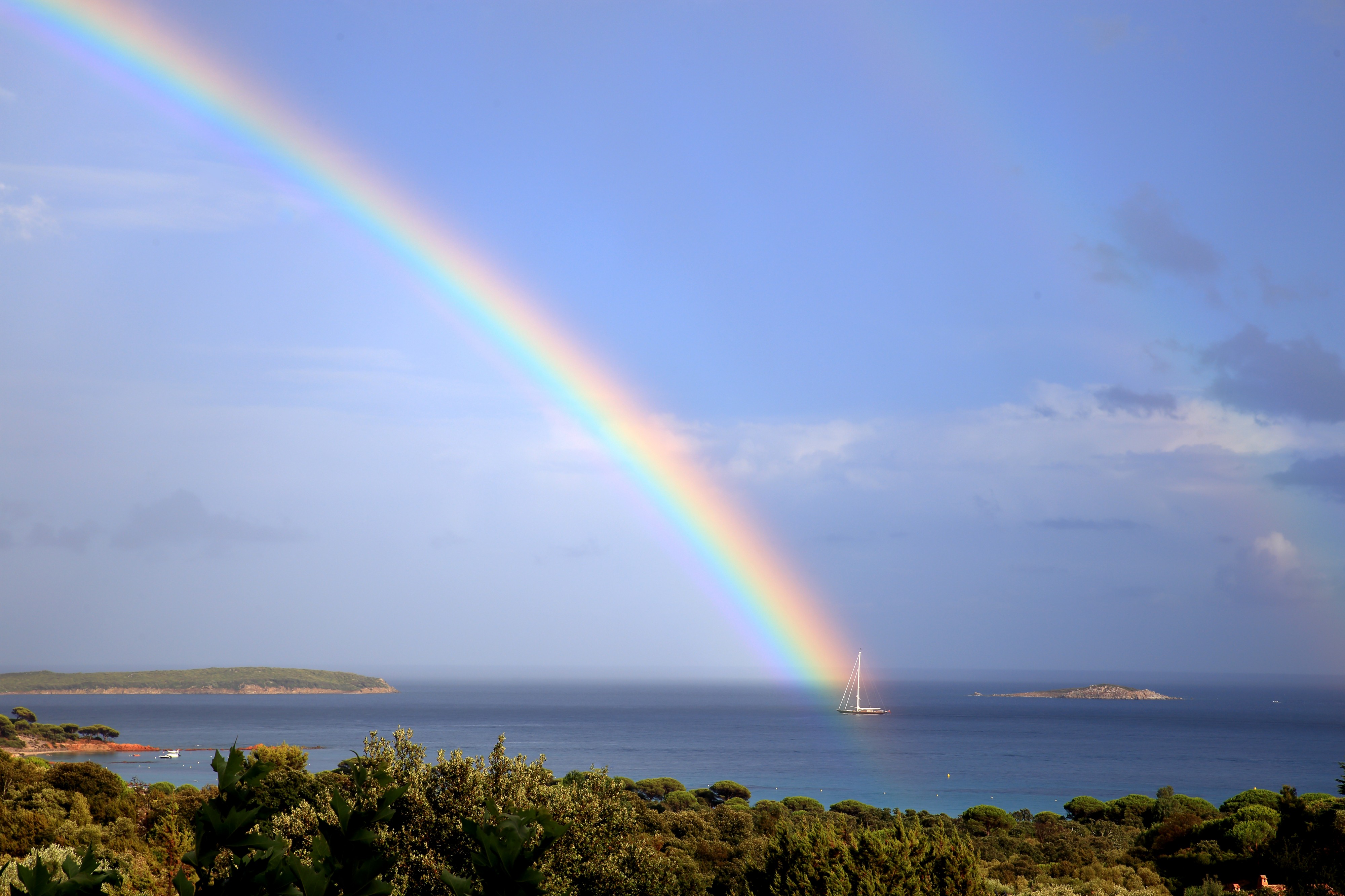 Rainbow on Cerbicale Islands