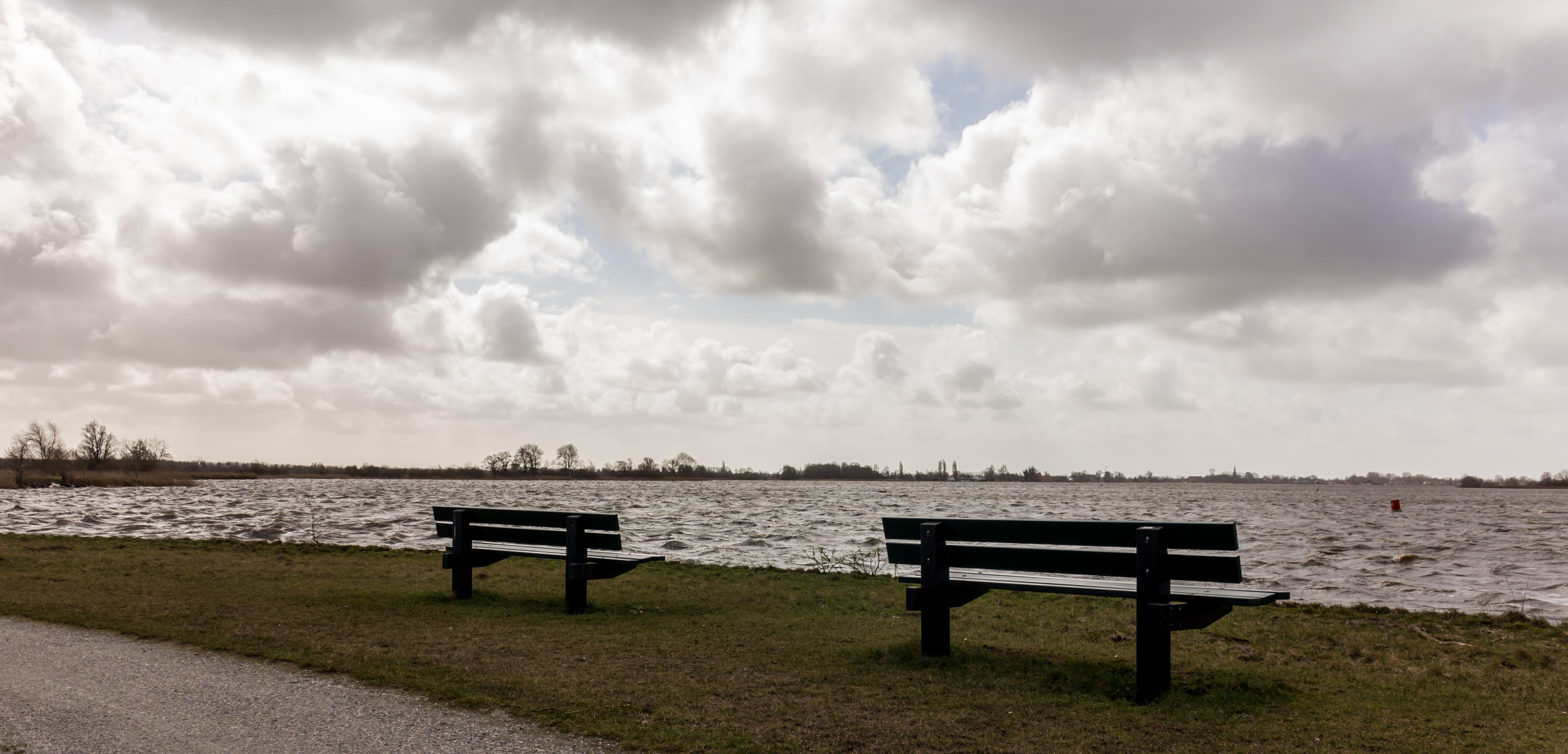 Stormachtige wind boven Langweerder Wielen (Langwarder Wielen) 06