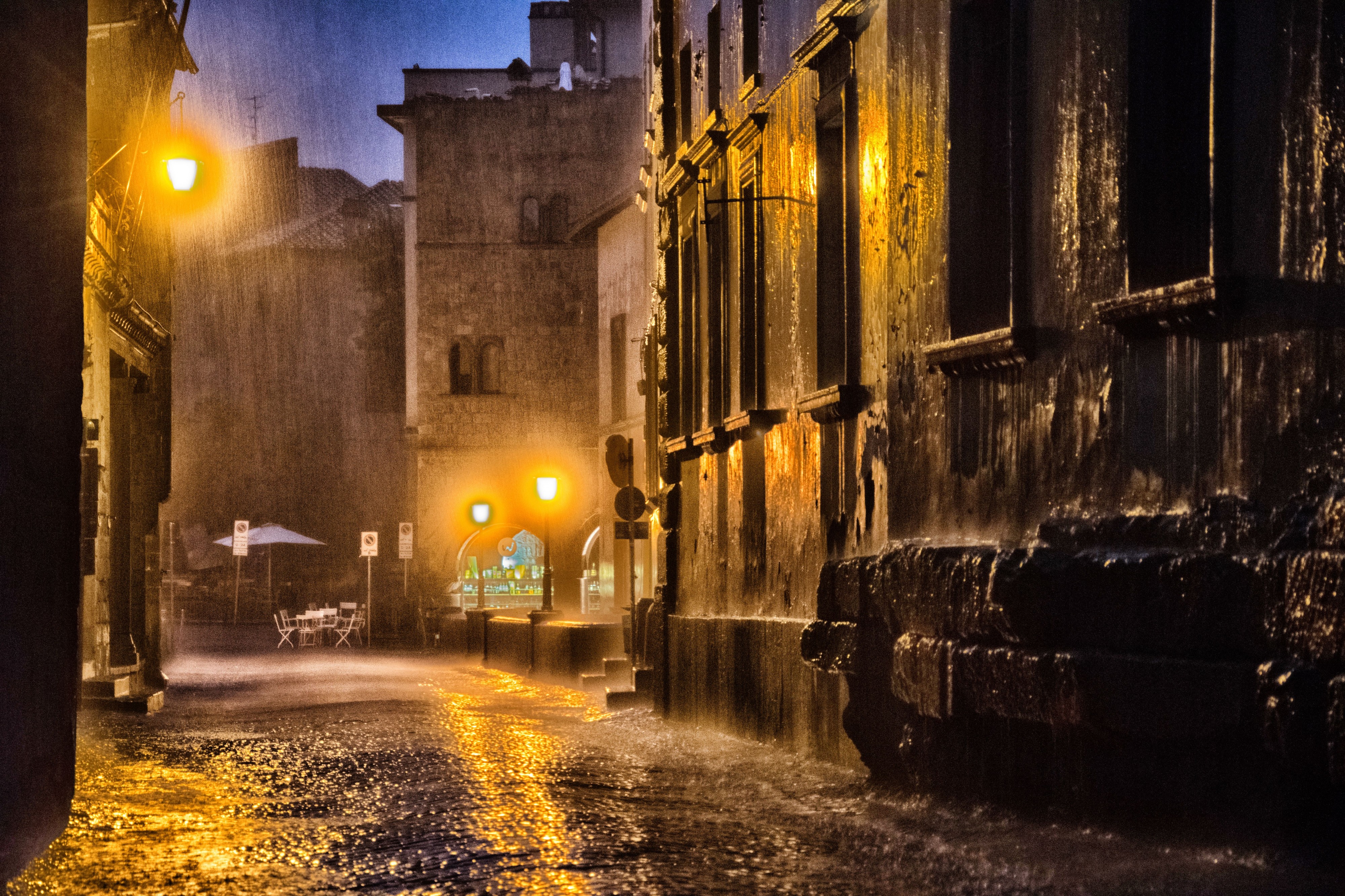 Viterbo sotto la pioggia