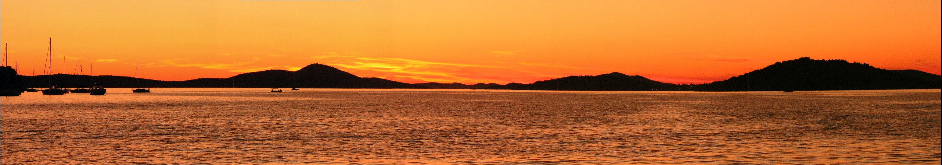 sunset on island of Zlarin 