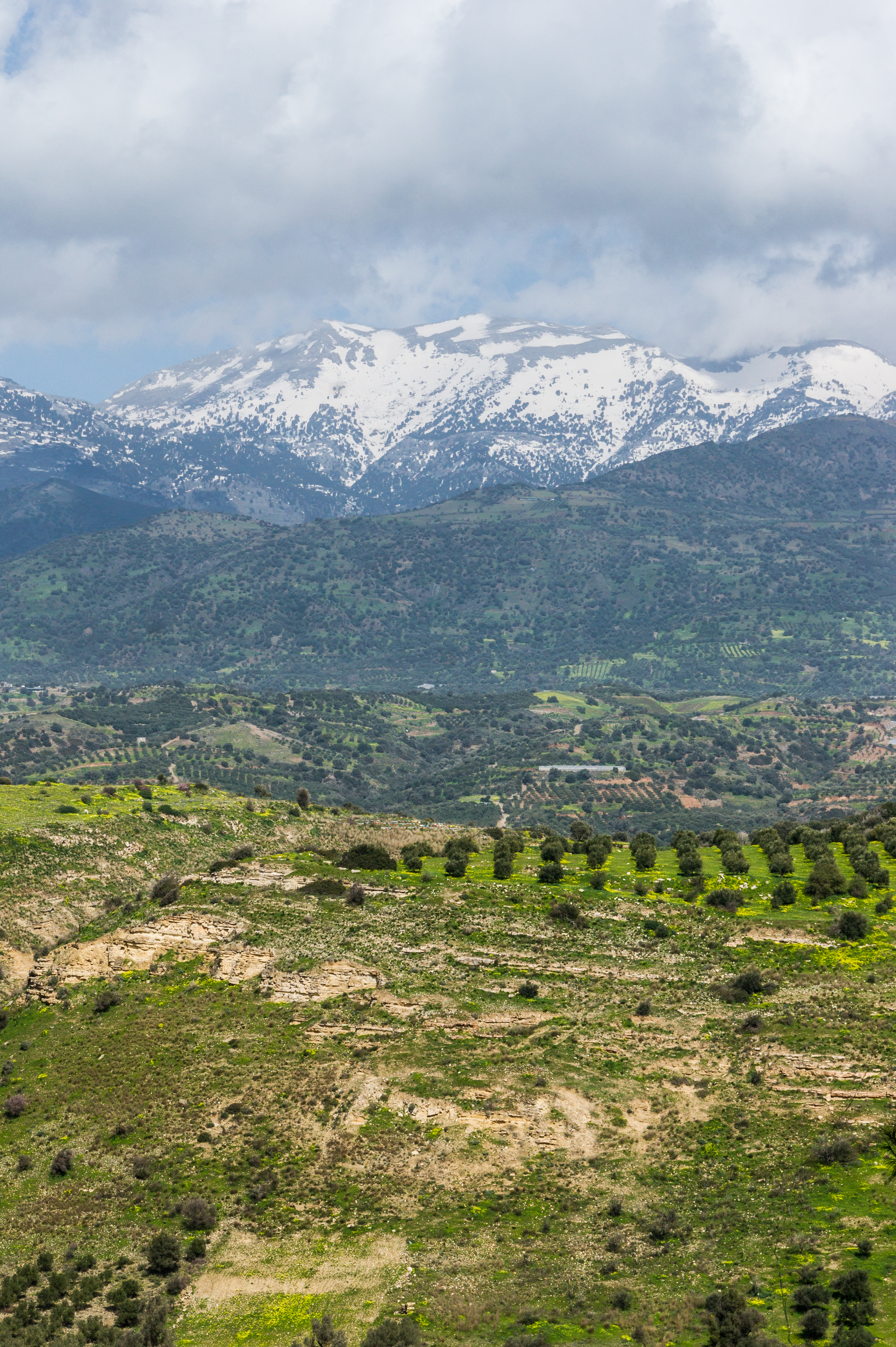 Chaîne du Mont Ida vue de Phaïstos Crete