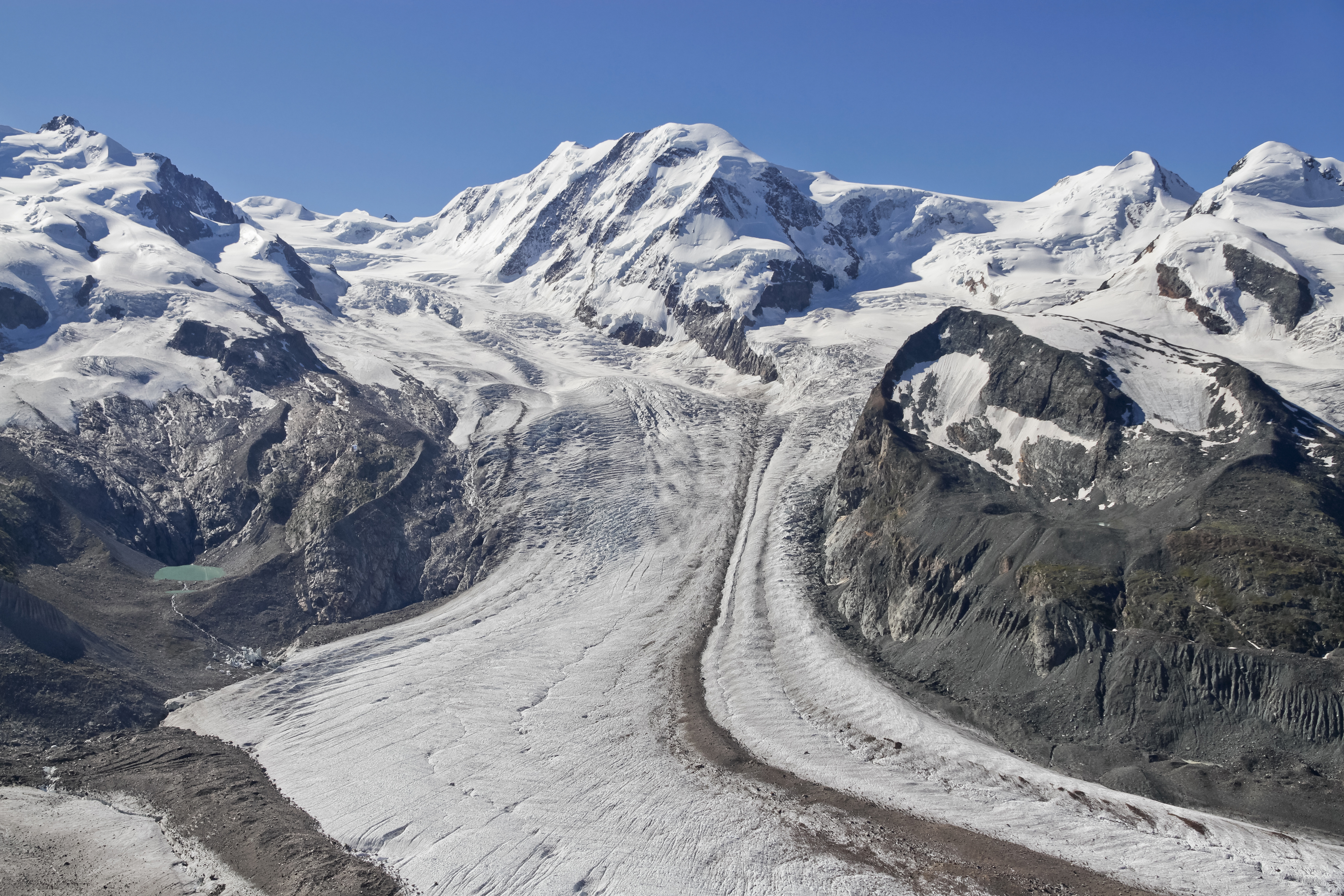 Grenzgletscher as seen from Gornergrat, Wallis, Switzerland, 2012 August