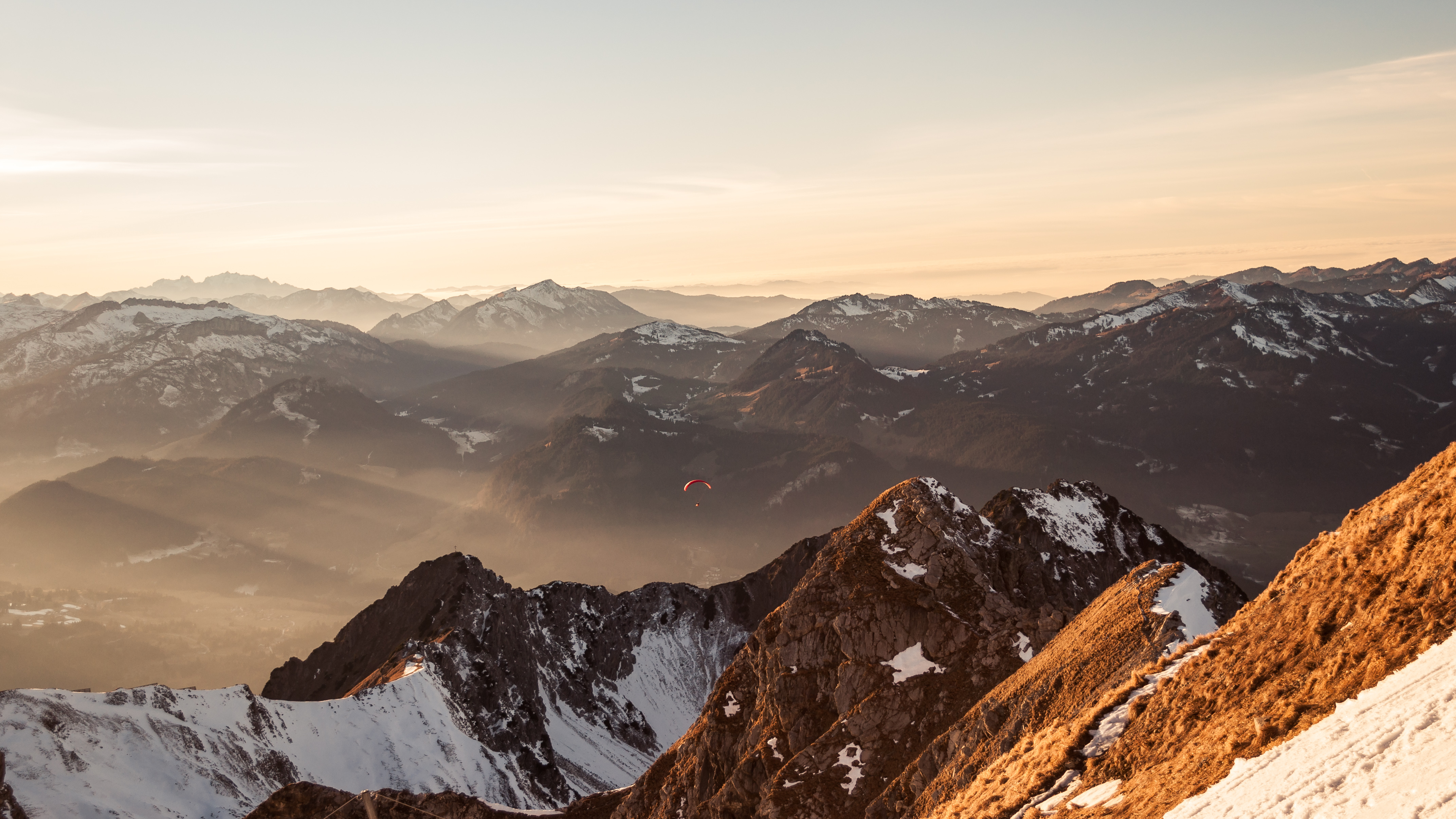 Paraglider near Nebelhorn (Lightroom edit)