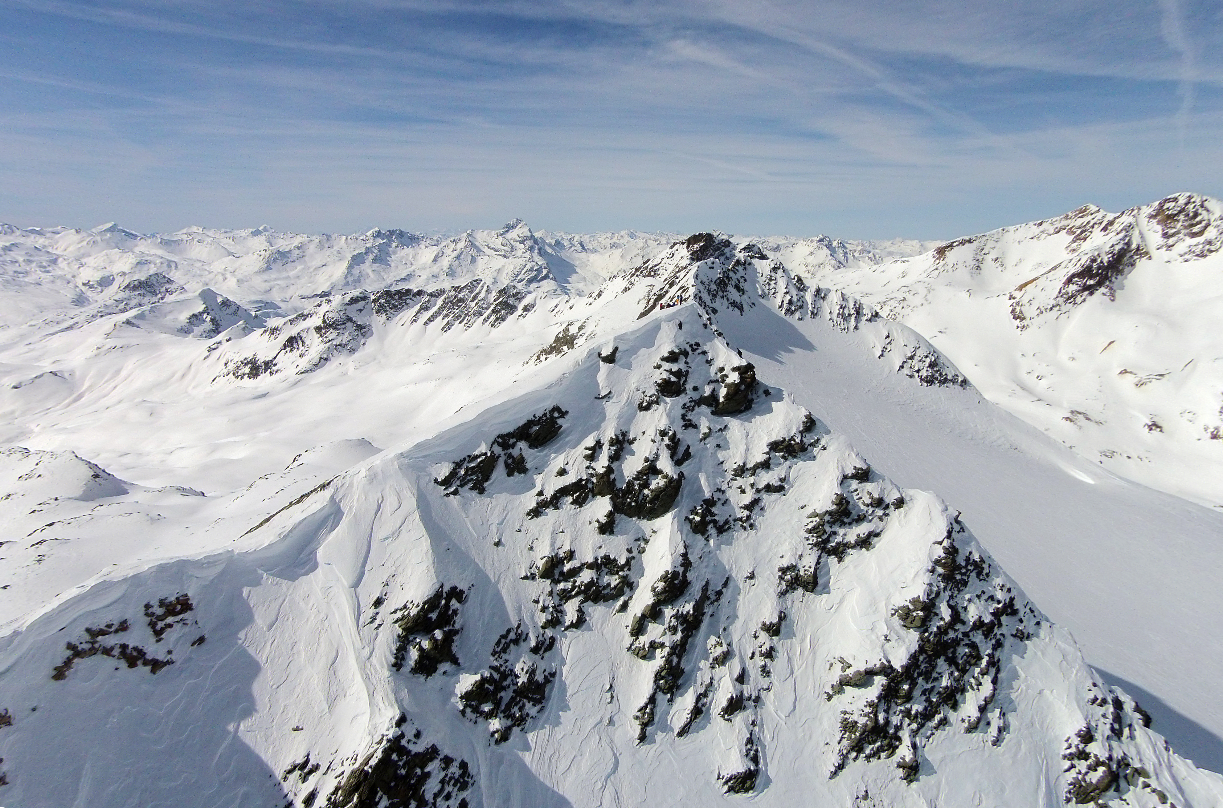 Piz Surgonda, aerial photography from E