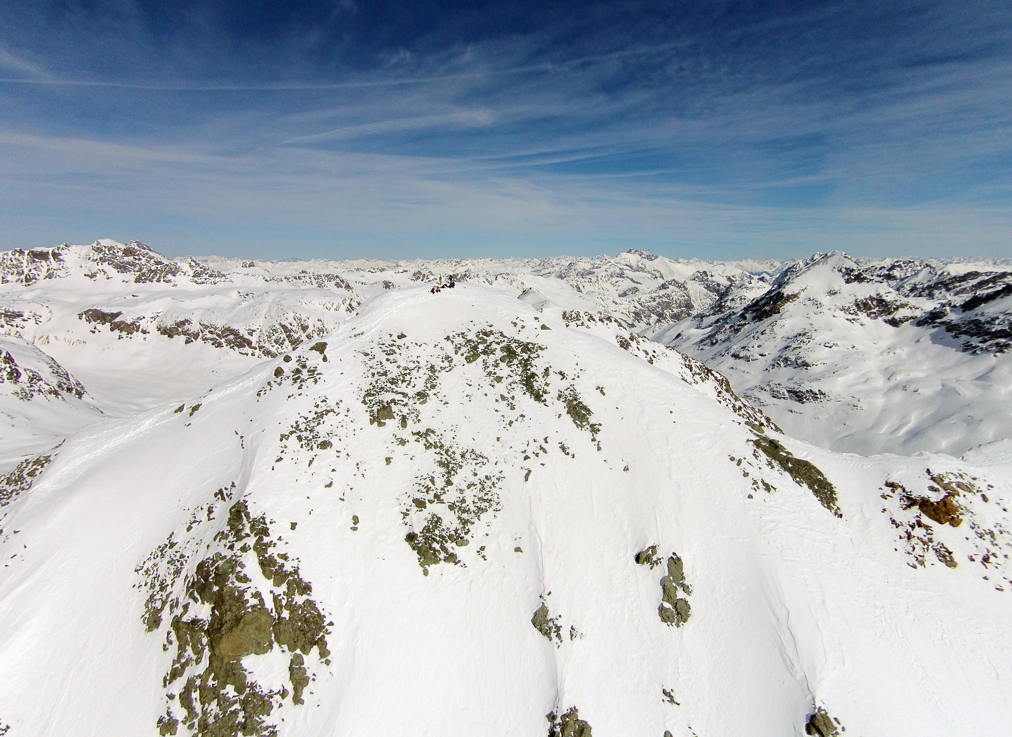 Piz Surgonda, aerial photography from S