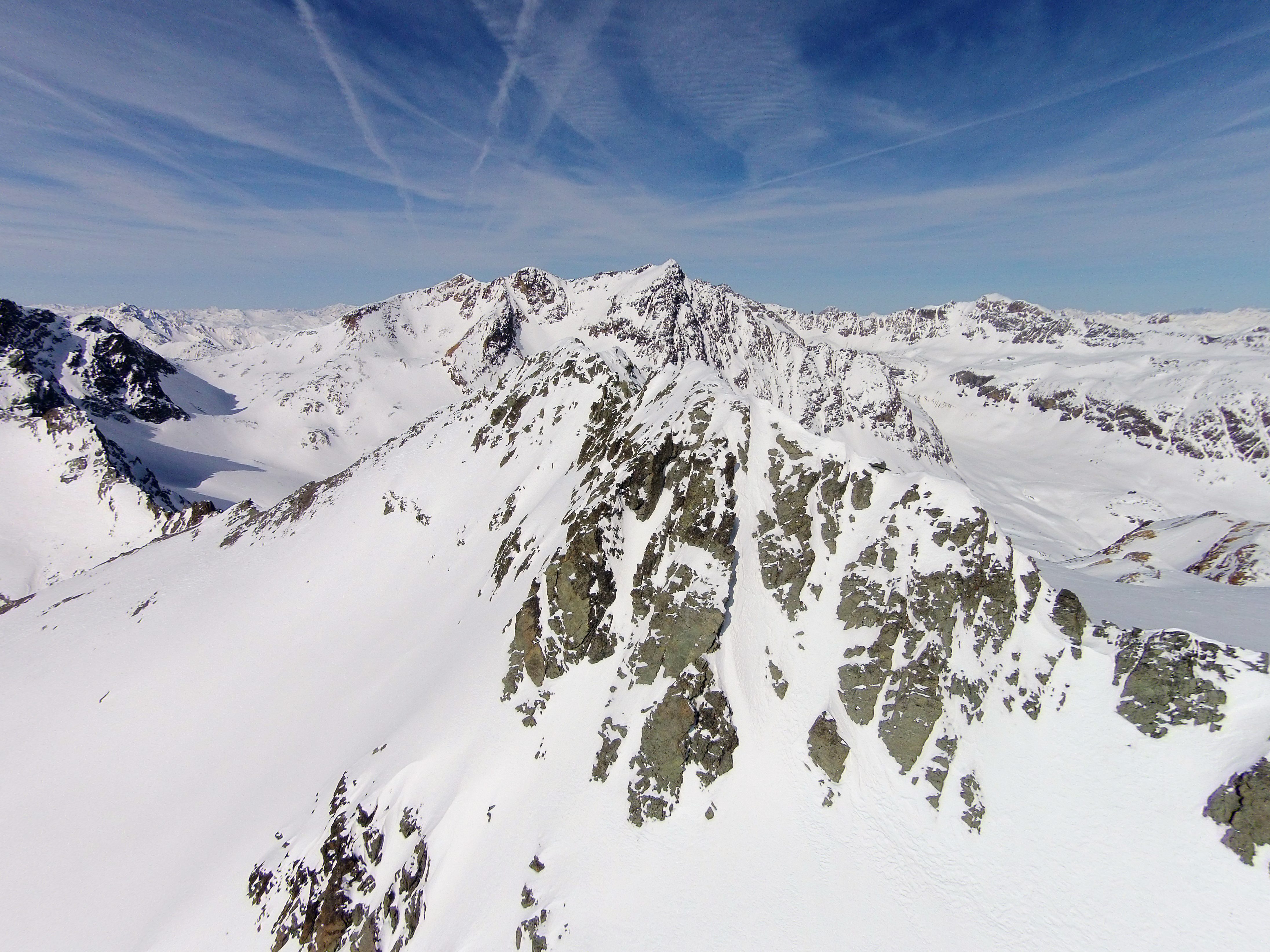 Piz Surgonda (western summit), aerial photography