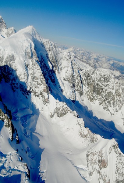 Aoraki Mount Cook National Park - Tasman Glacier - aerial view
