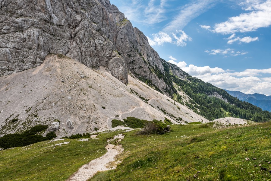 Bovec Prisank-Klettersteig unterer Bereich 17072018 3945