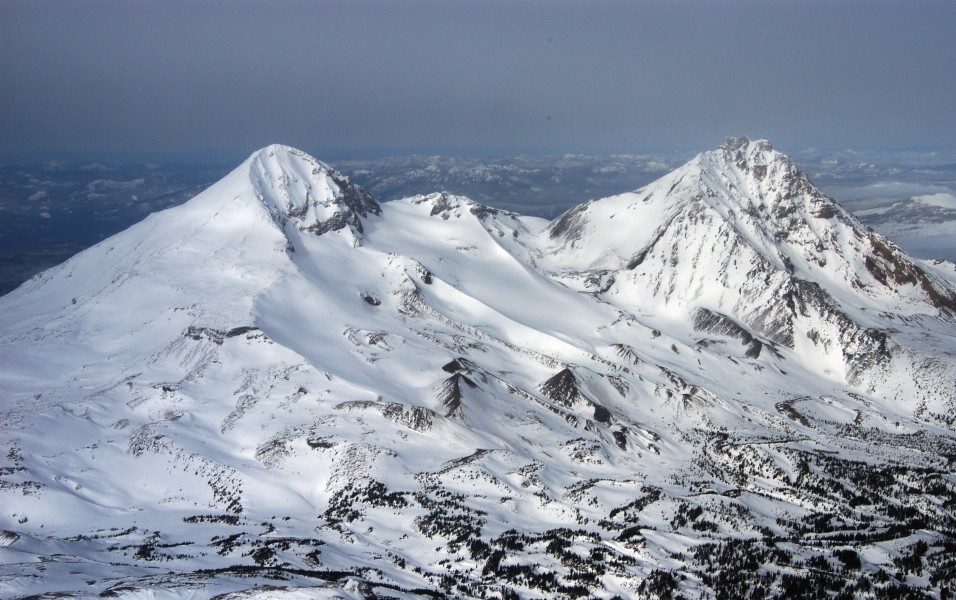 Middle and North Sister aerial