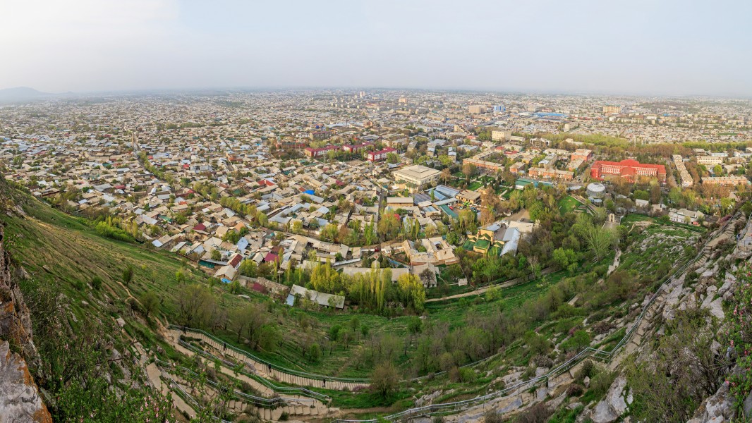 Osh 03-2016 img31 view from Sulayman Mountain pano