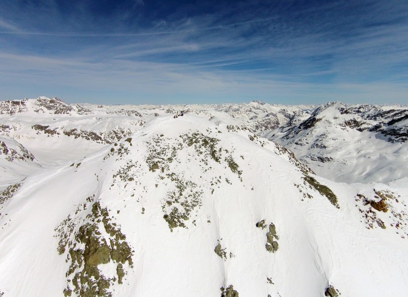 Piz Surgonda, aerial photography from S