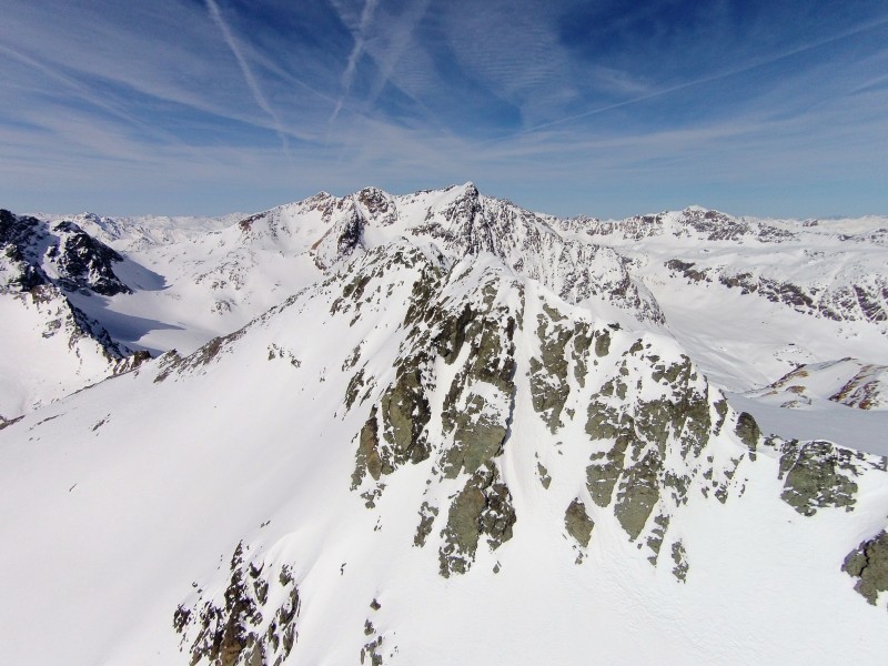 Piz Surgonda (western summit), aerial photography