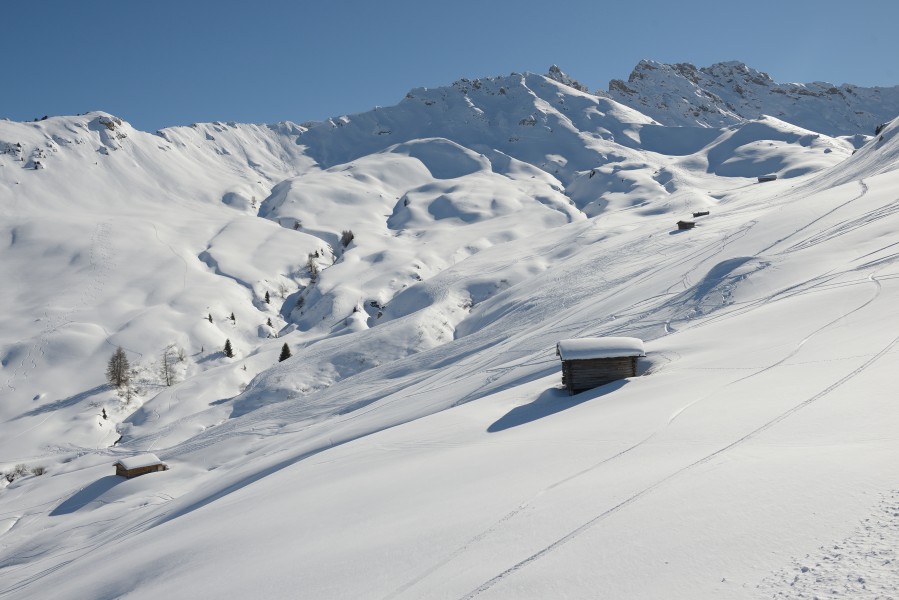 Skiing on the Seiser Alm Rosszähne winter 2013