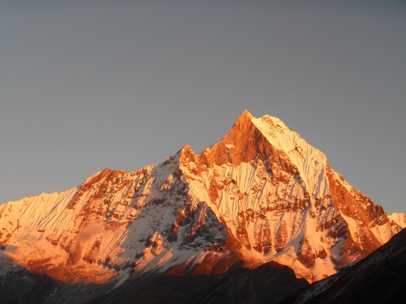 Sunset on fish tail