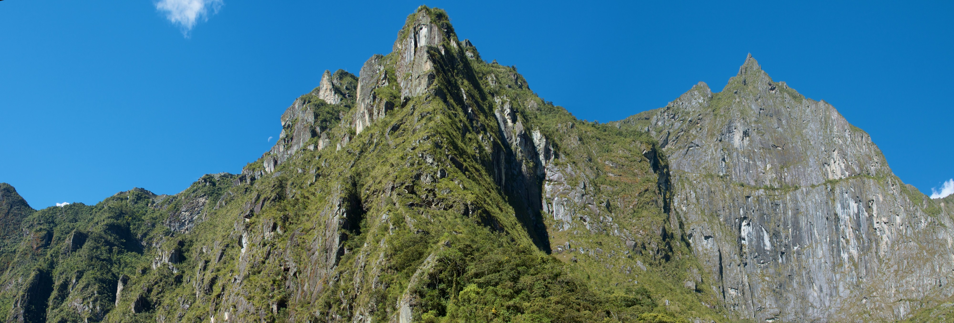Peru - Salkantay Trek 154 - looking up the cliffs at Machu Picchu (7158991293)