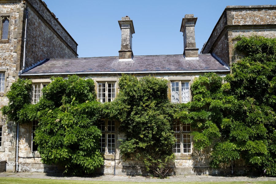 18th-century wing in courtyard of Parham House, West Sussex, England