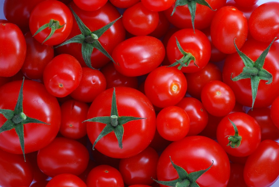 Flash-lit macro Tomatoes